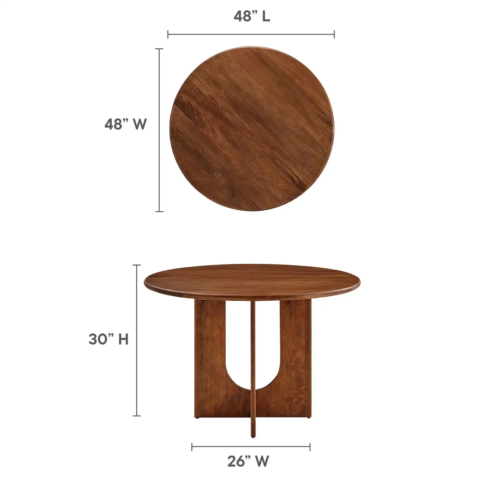 Rivian Round 48" Wood Dining Table by Modway - Best Buy Furniture