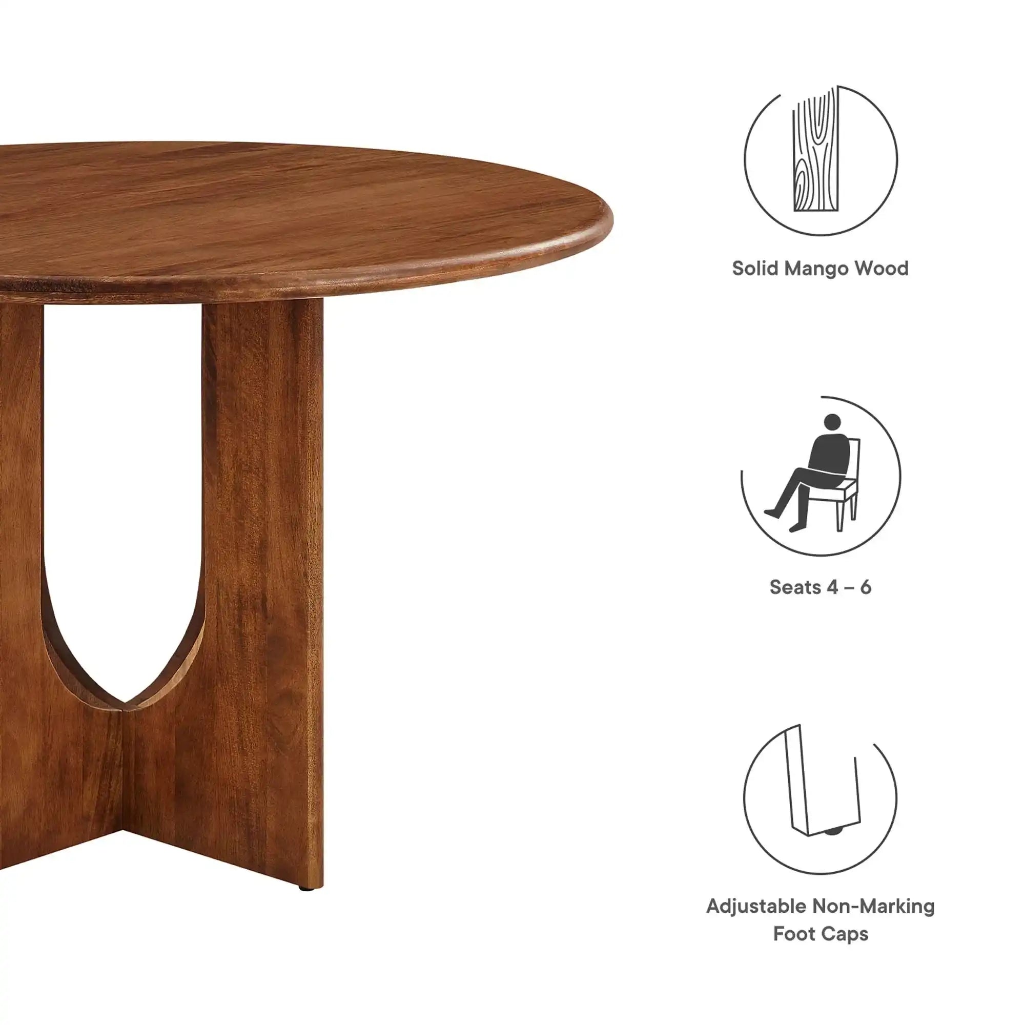 Rivian Round 48" Wood Dining Table by Modway - Best Buy Furniture