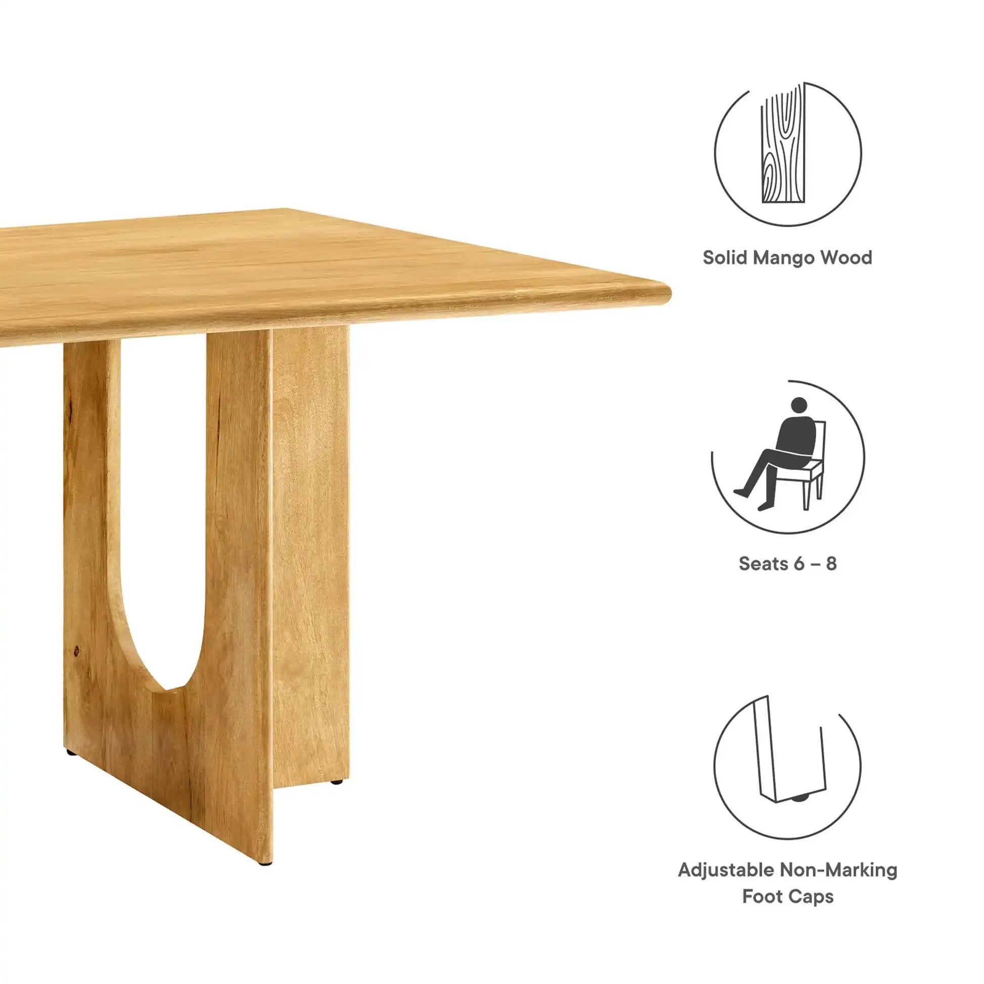 Rivian Rectangular 70" Wood Dining Table by Modway - Best Buy Furniture