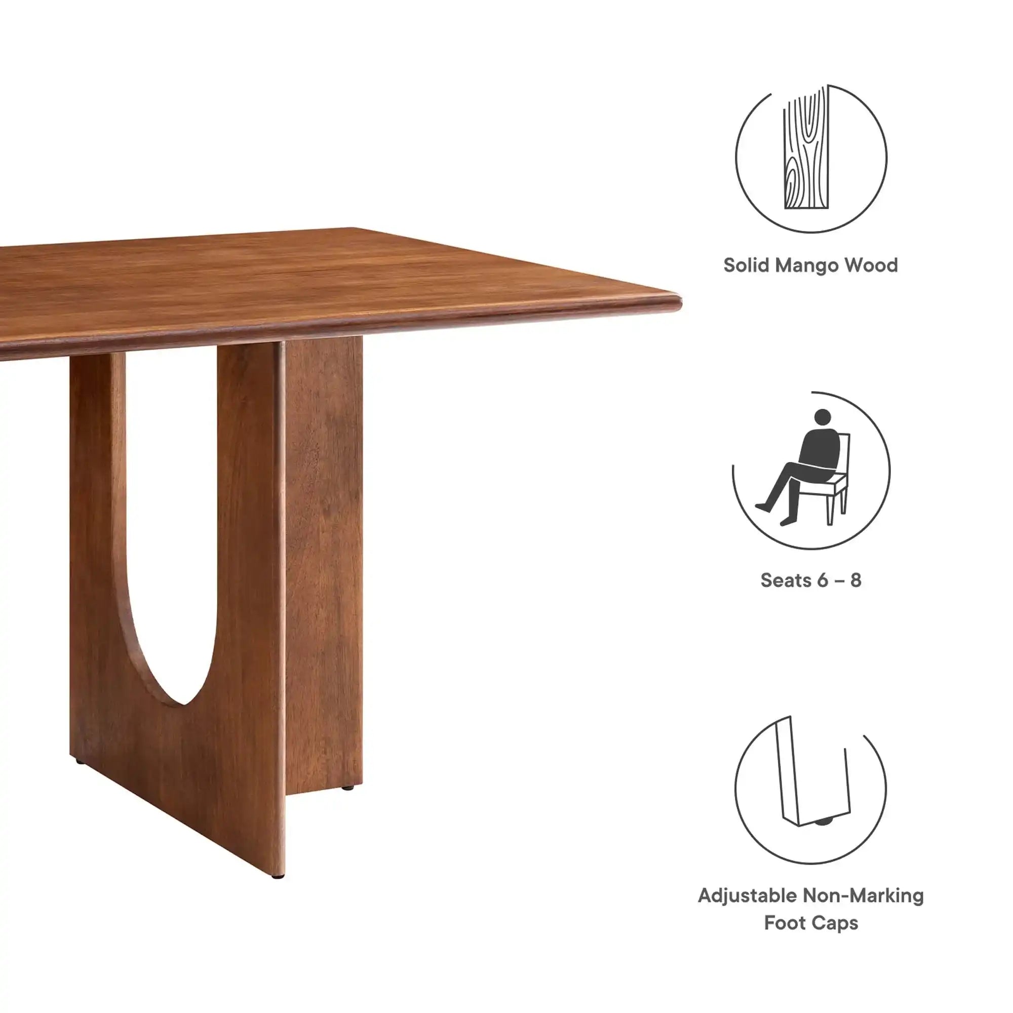 Rivian Rectangular 70" Wood Dining Table by Modway - Best Buy Furniture