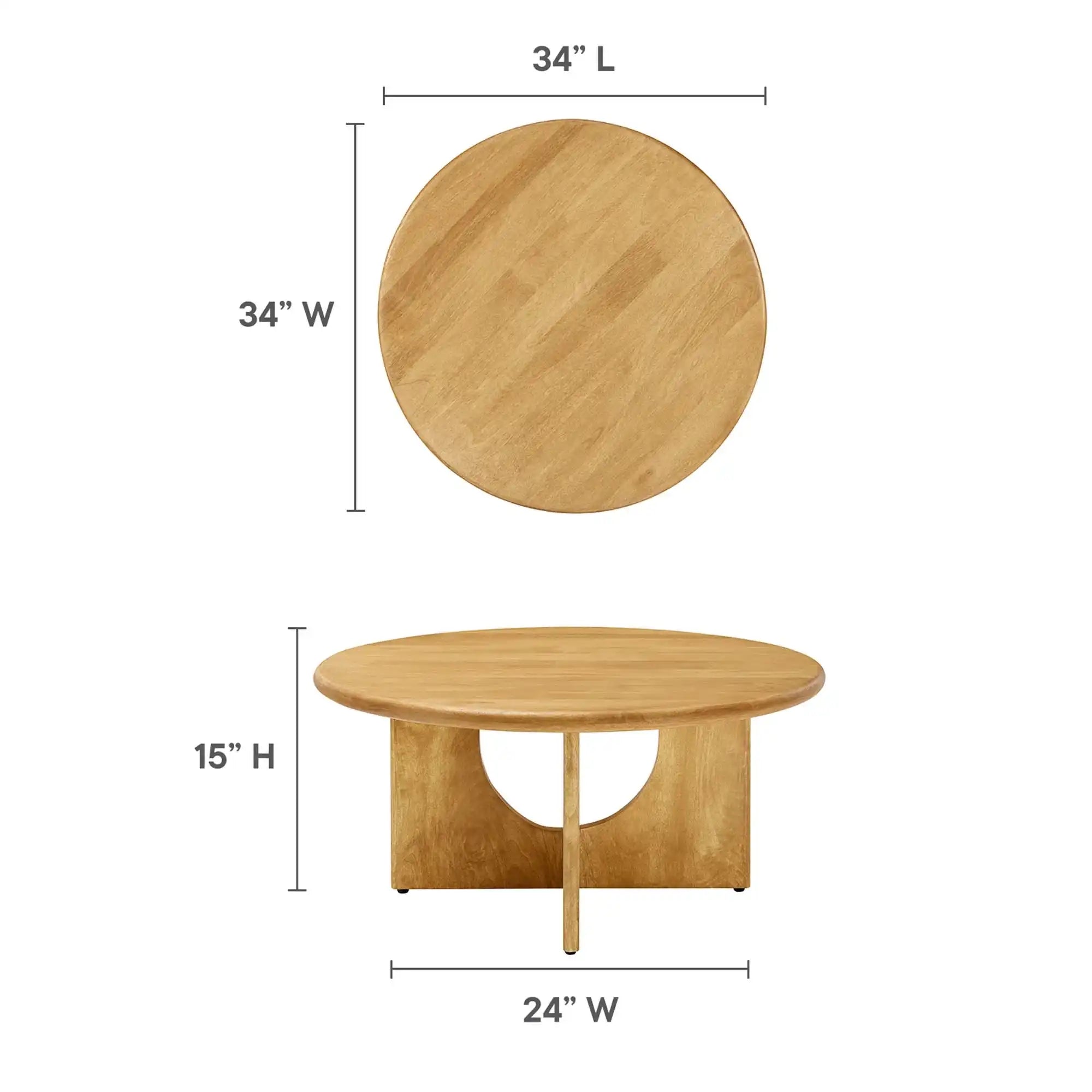 Rivian Round 34" Coffee Table by Modway - Best Buy Furniture