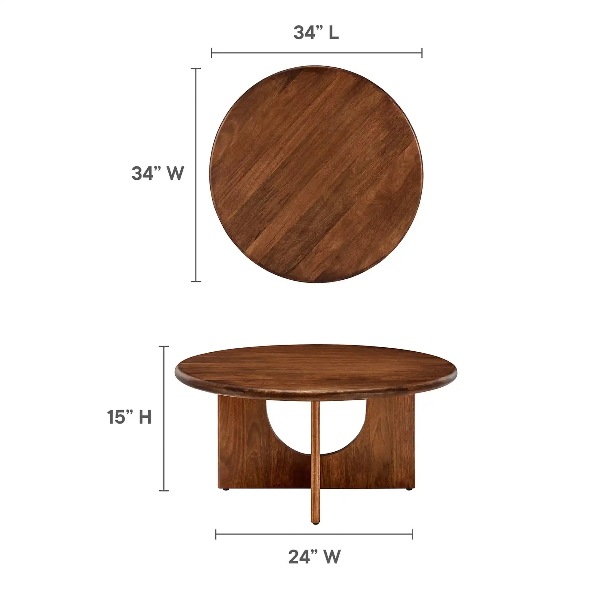 Rivian Round 34" Coffee Table by Modway - Best Buy Furniture