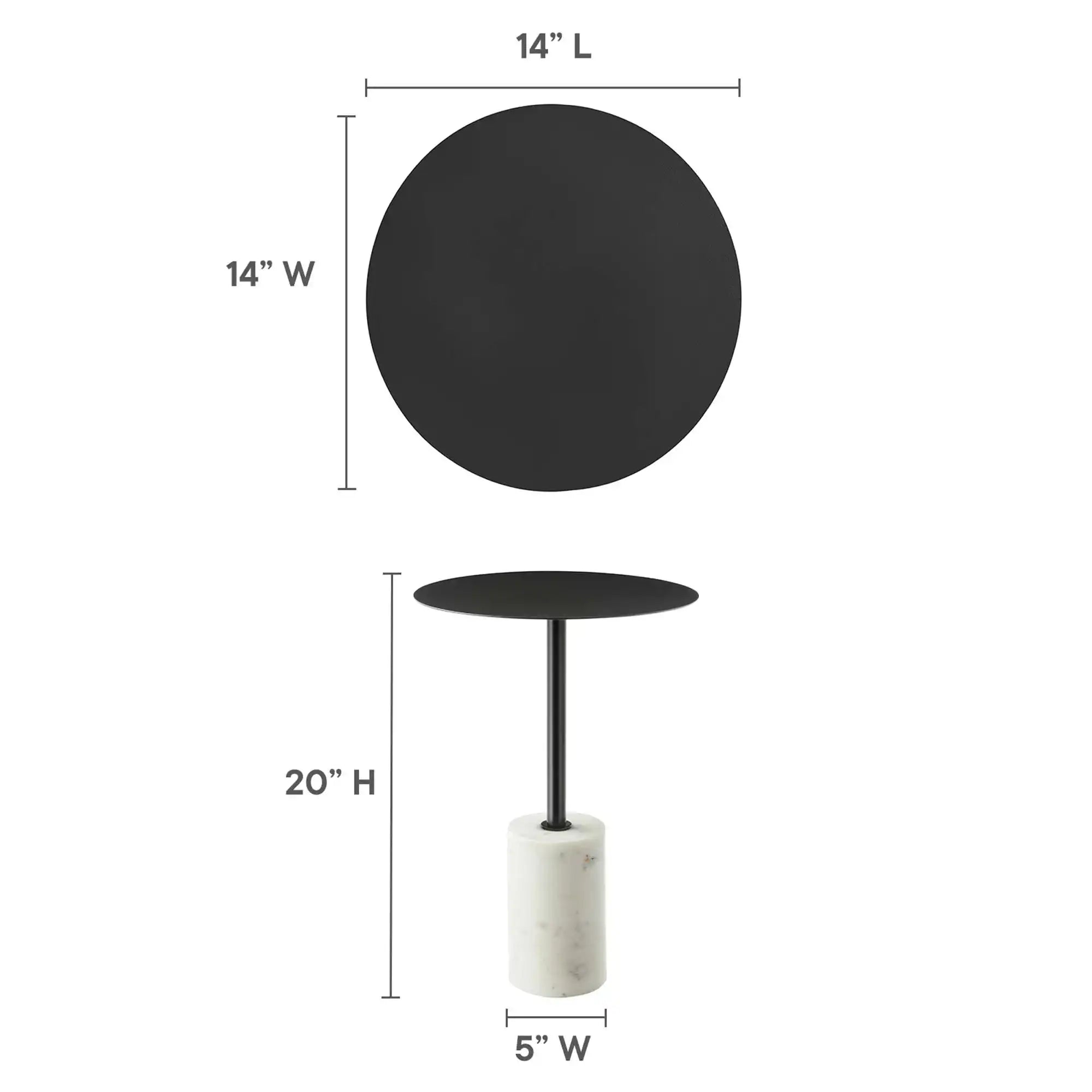 Lyric Round Side Table by Modway - Best Buy Furniture