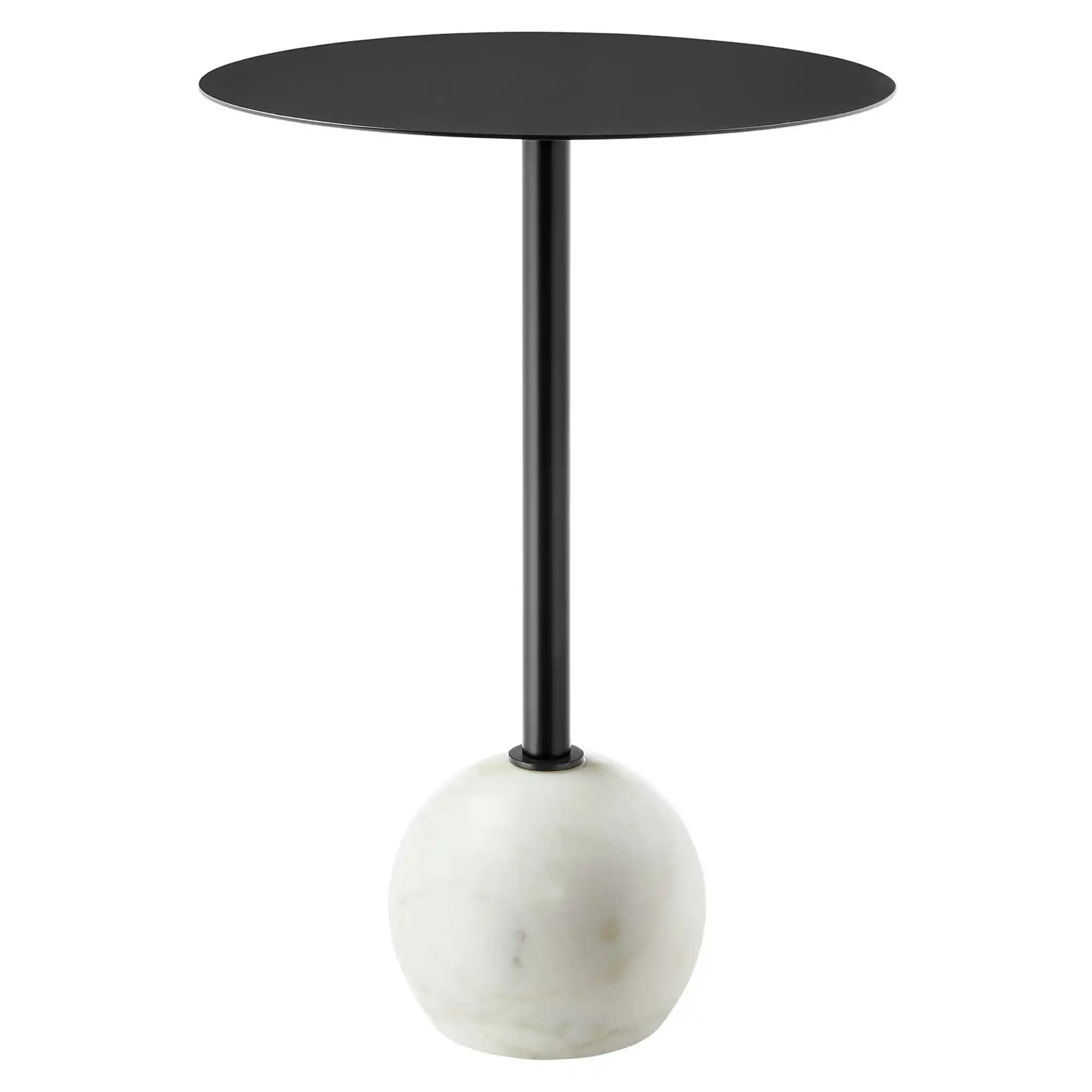 Aliza Round White Marble Side Table by Modway - Best Buy Furniture