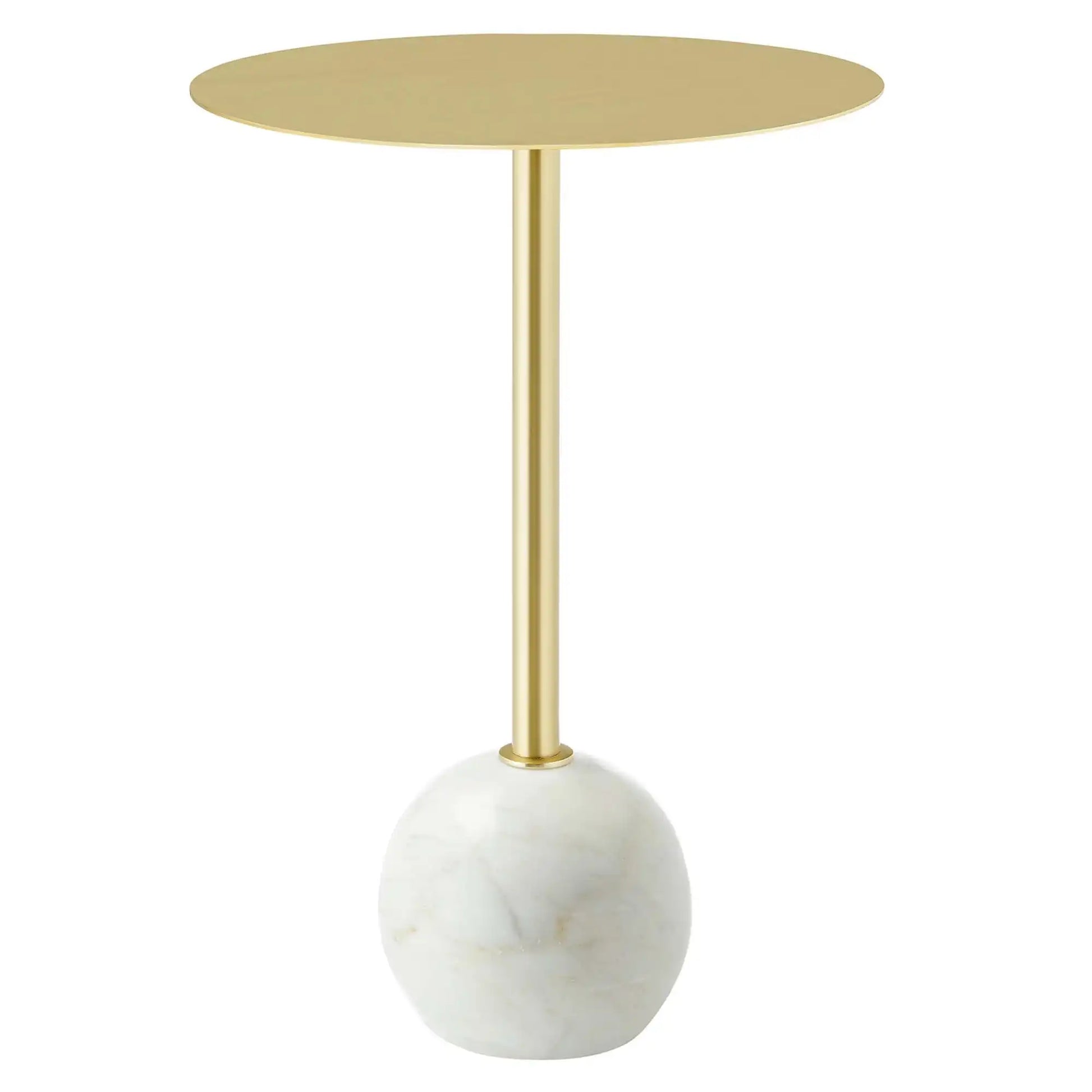 Aliza Round White Marble Side Table by Modway - Best Buy Furniture