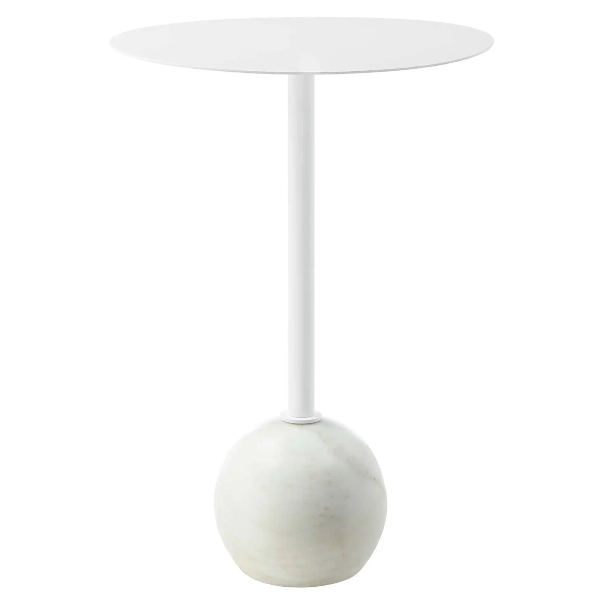 Aliza Round White Marble Side Table by Modway - Best Buy Furniture