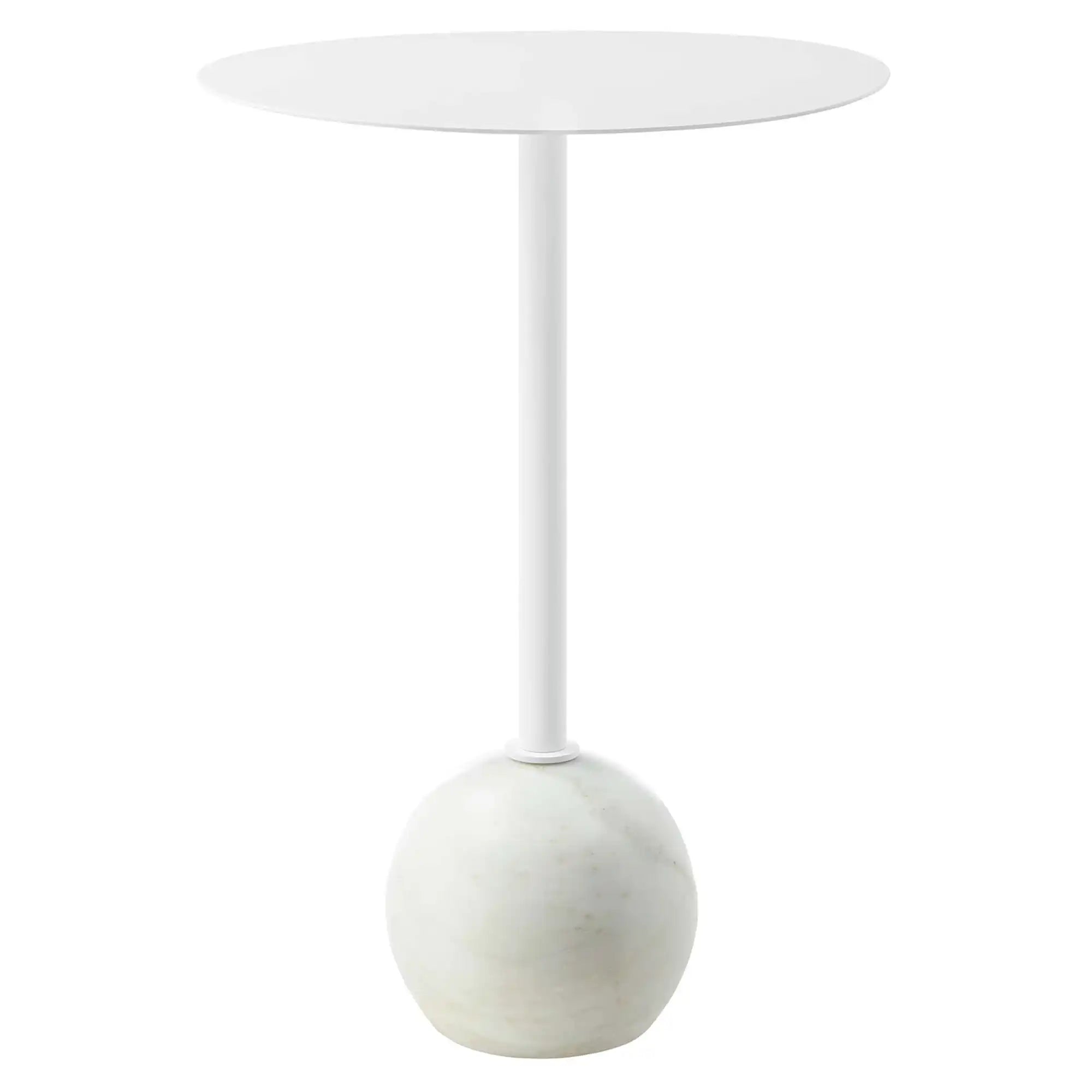 Aliza Round White Marble Side Table by Modway - Best Buy Furniture