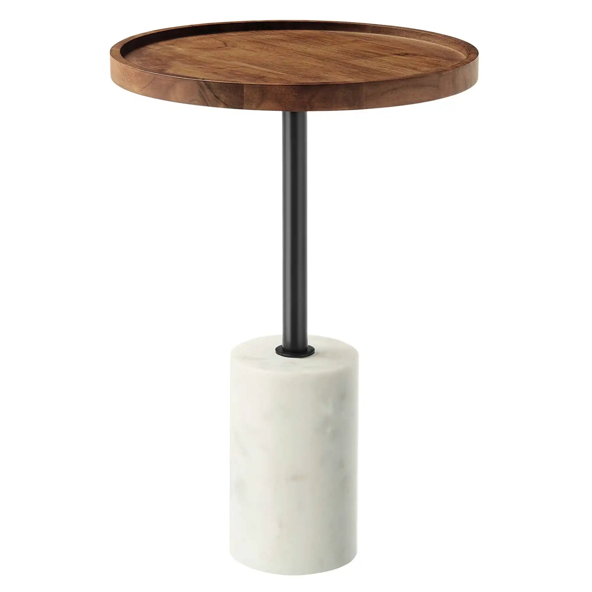 Amina Round Acacia Wood Side Table by Modway - Best Buy Furniture