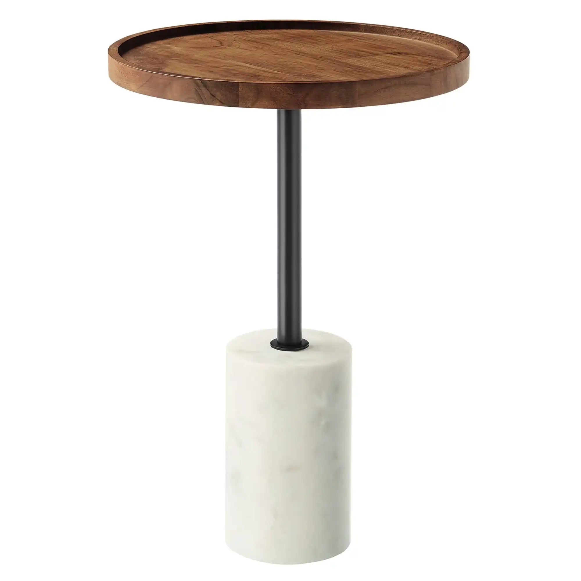Amina Round Acacia Wood Side Table by Modway - Best Buy Furniture