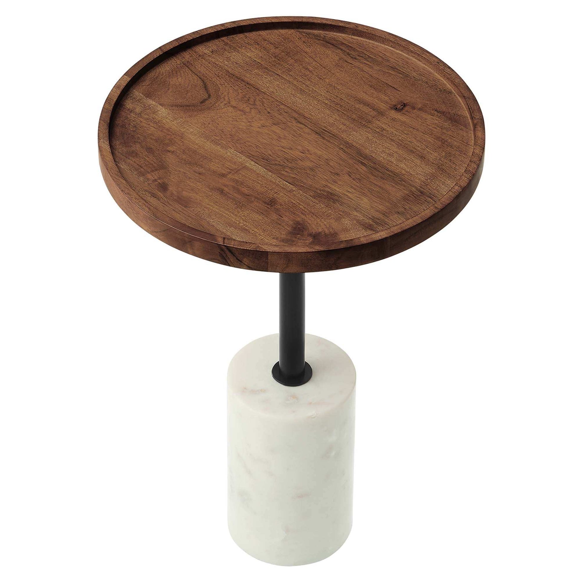 Amina Round Acacia Wood Side Table by Modway - Best Buy Furniture