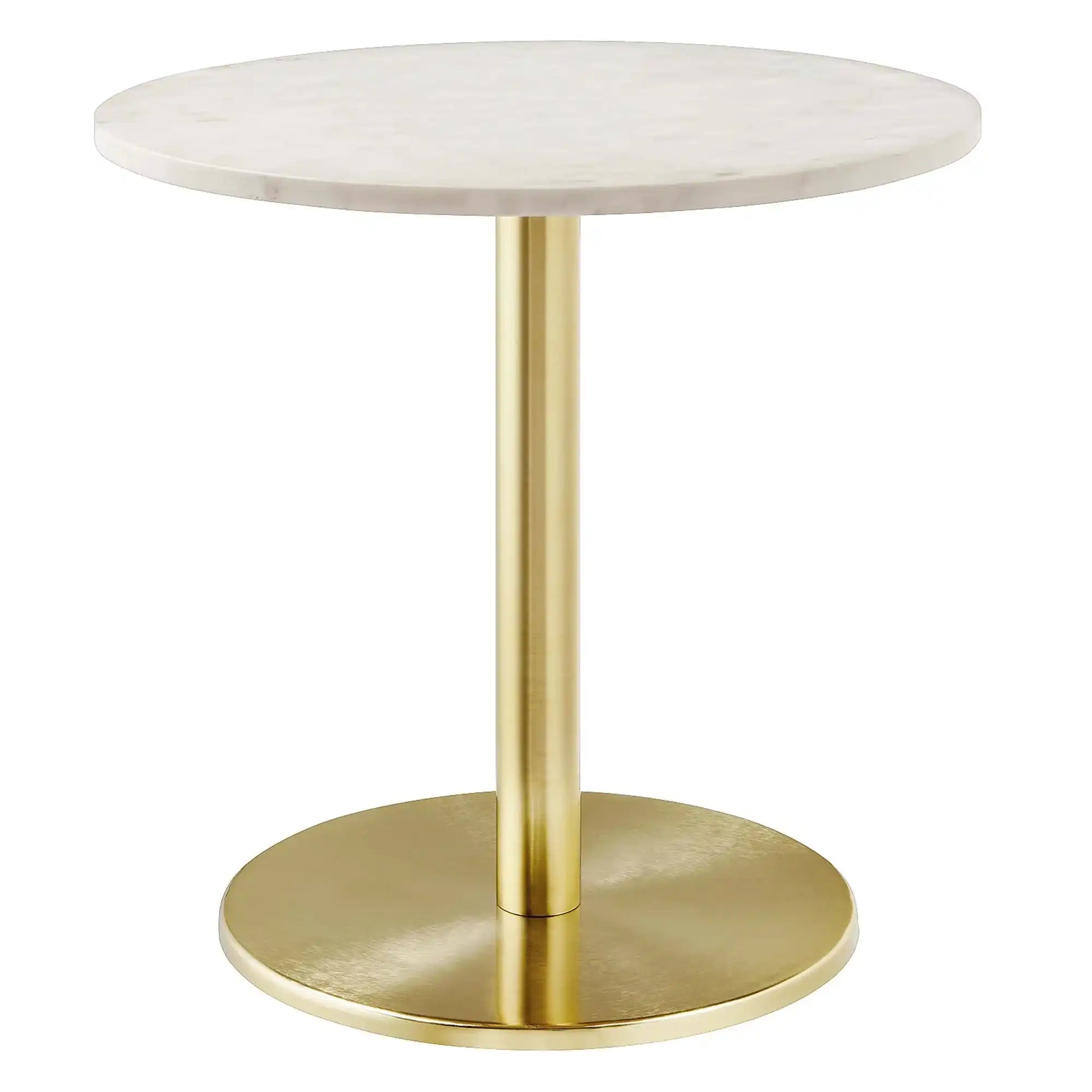 Viva Round White Marble Side Table by Modway - Best Buy Furniture