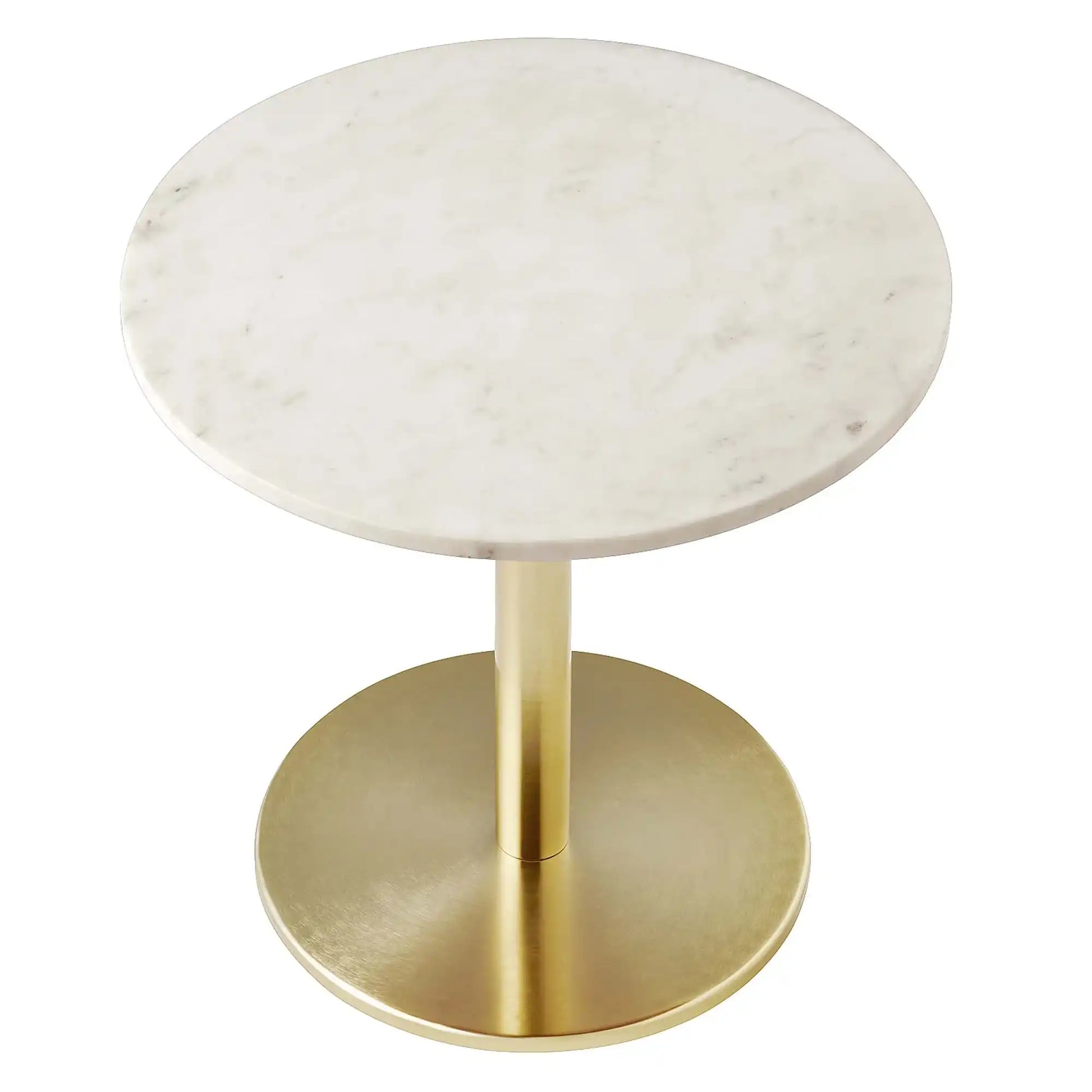 Viva Round White Marble Side Table by Modway - Best Buy Furniture