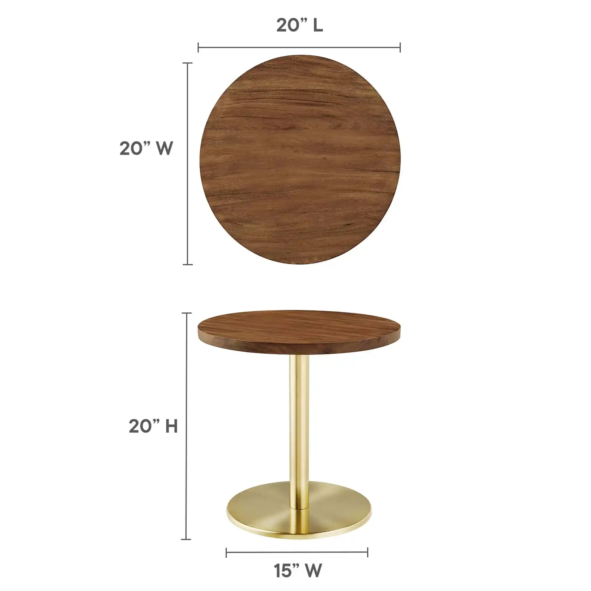 Viva Round Acacia Wood Side Table by Modway - Best Buy Furniture