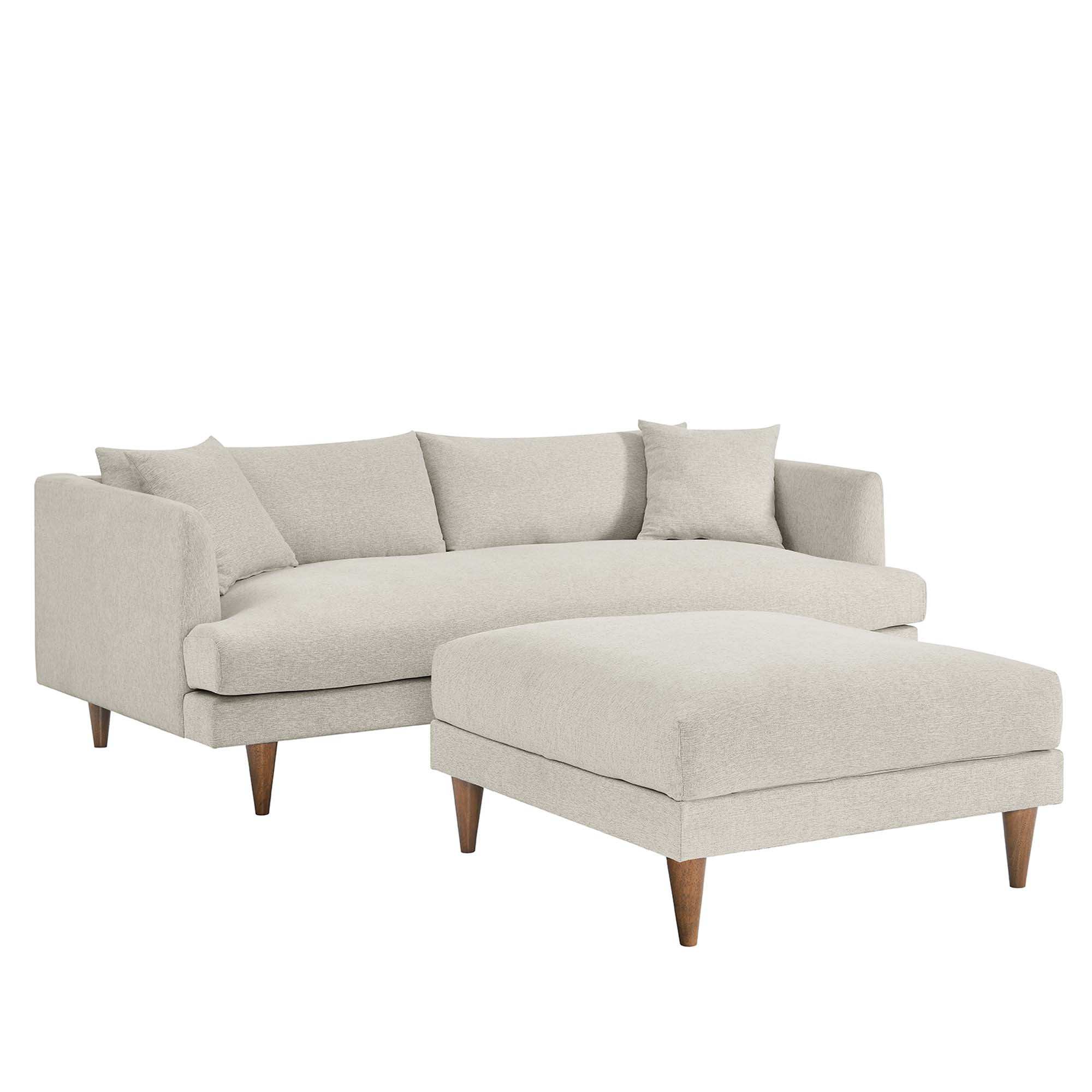 Zoya Down Filled Overstuffed Sofa and Ottoman Set by Modway - Best Buy Furniture