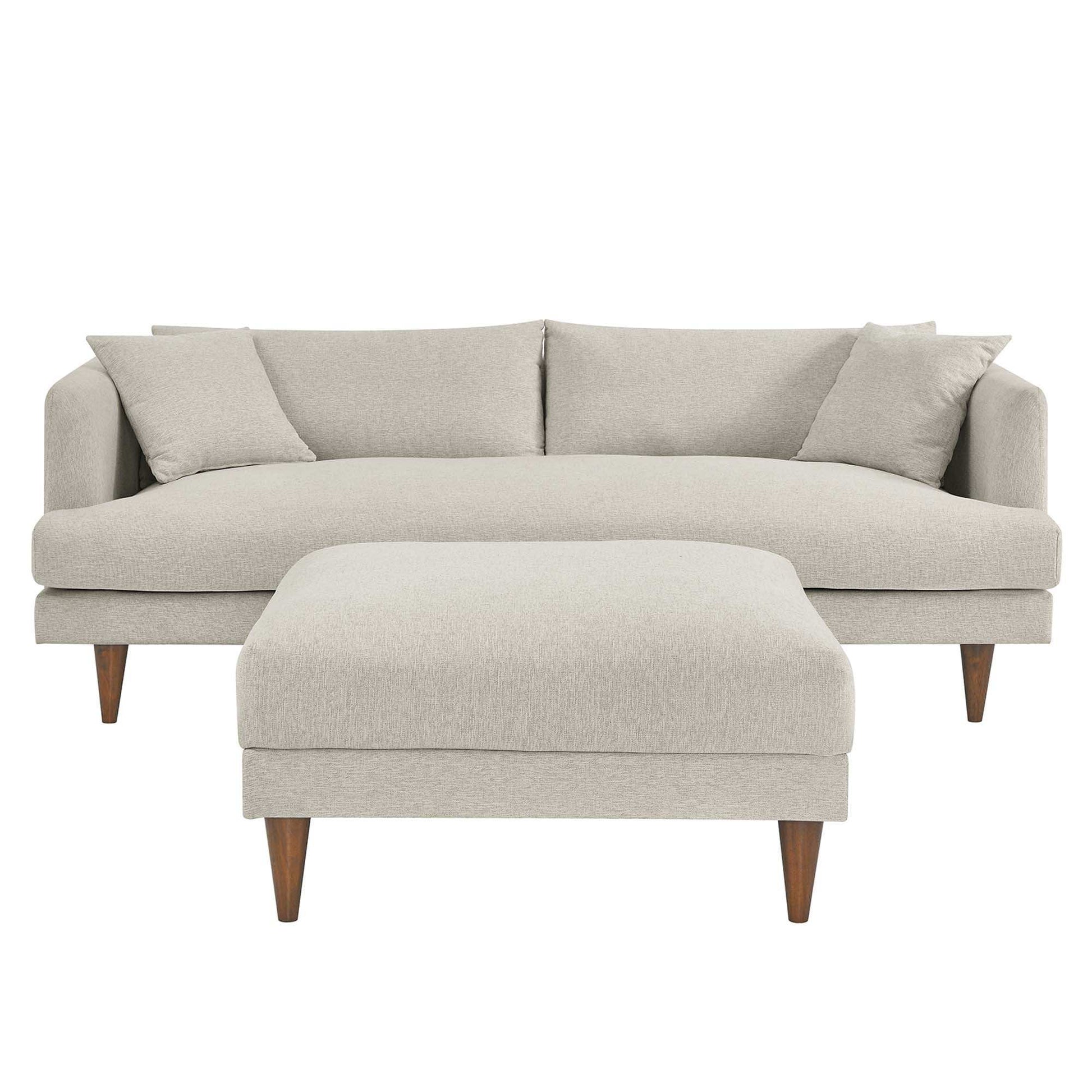 Zoya Down Filled Overstuffed Sofa and Ottoman Set by Modway - Best Buy Furniture