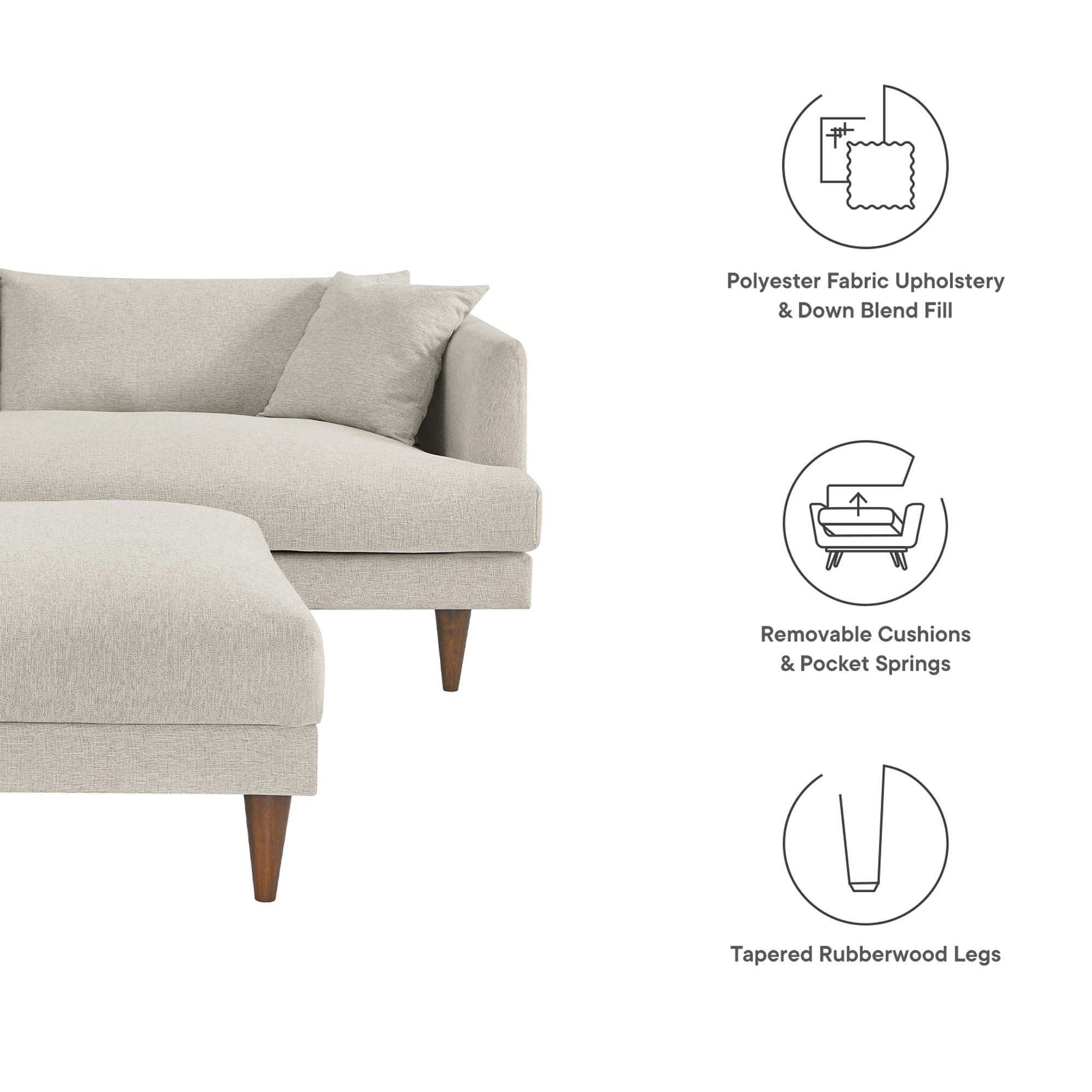 Zoya Down Filled Overstuffed Sofa and Ottoman Set by Modway - Best Buy Furniture