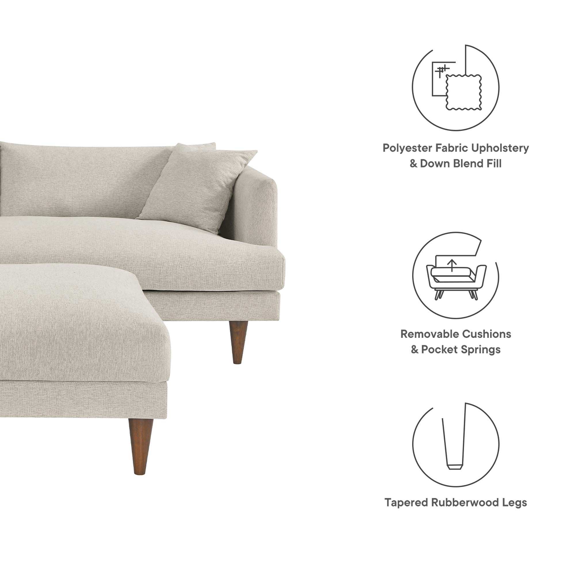 Zoya Down Filled Overstuffed Sofa and Ottoman Set by Modway - Best Buy Furniture