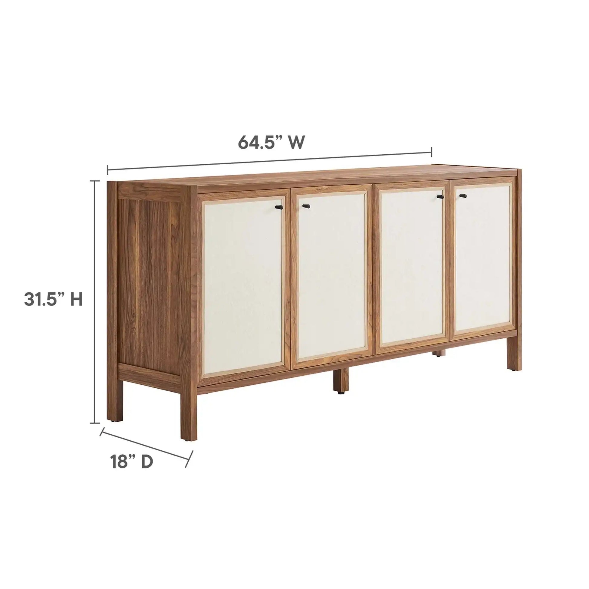Capri 65" Wood Grain Sideboard Storage Cabinet by Modway - Best Buy Furniture
