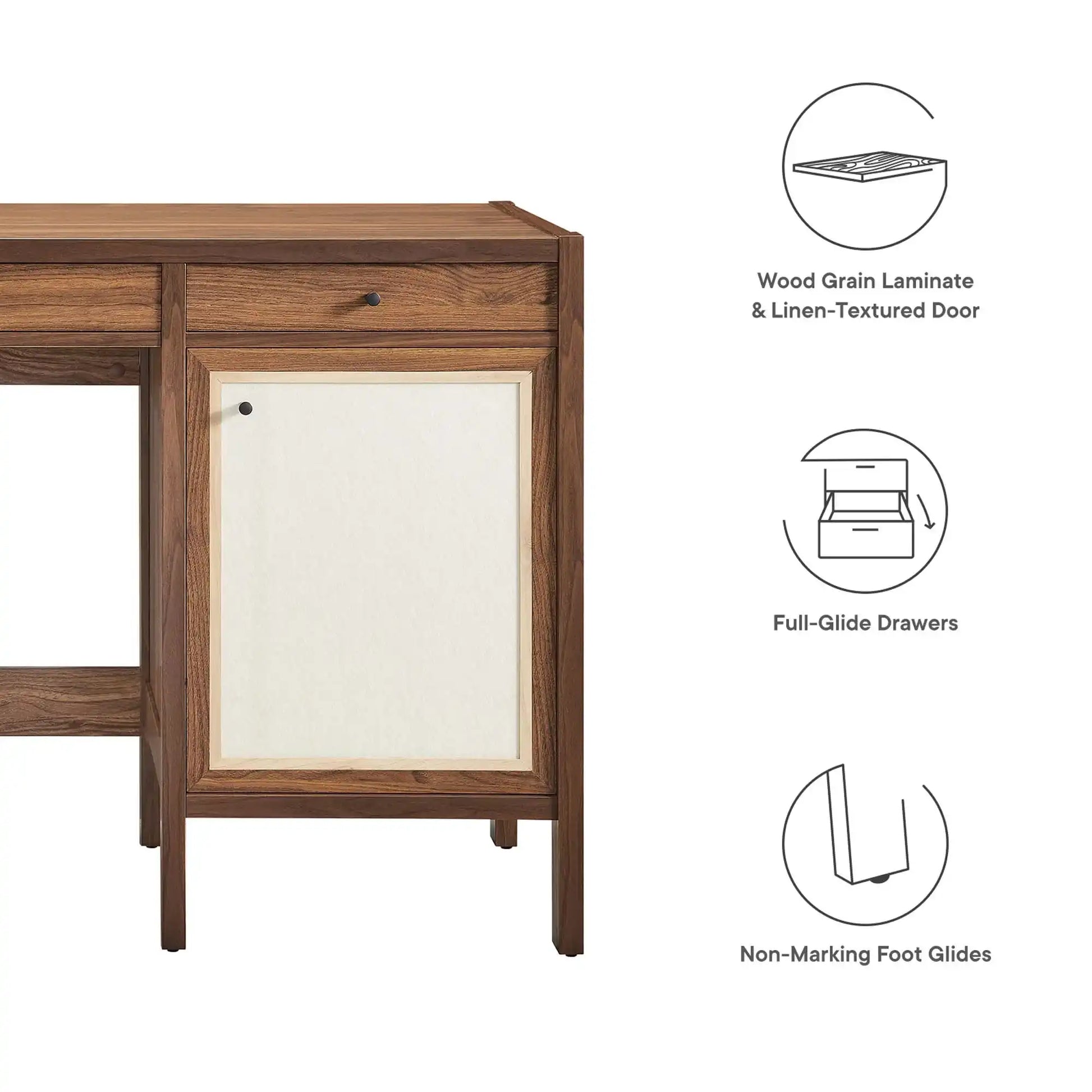 Capri 49" Wood Grain Office Desk by Modway - Best Buy Furniture