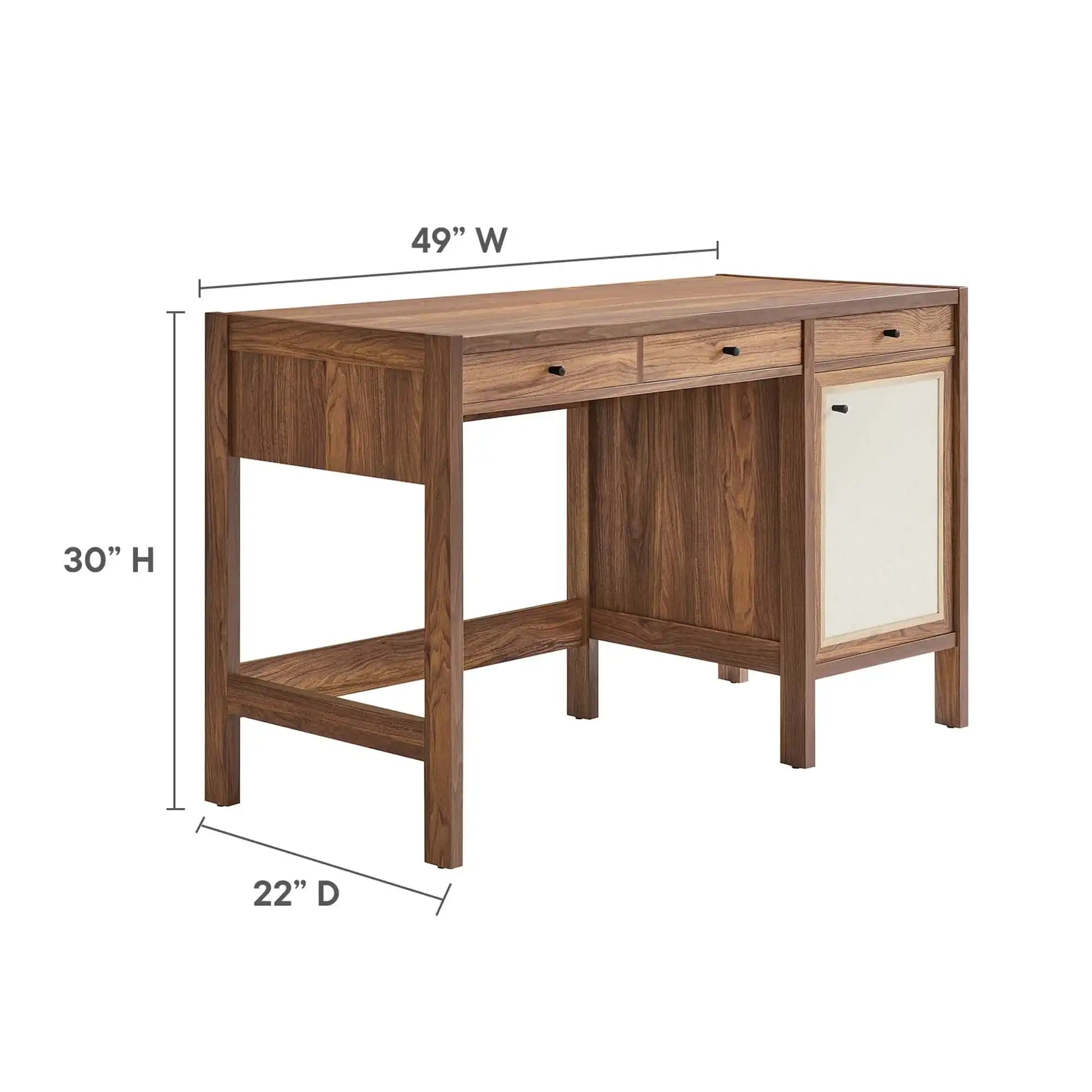Capri 49" Wood Grain Office Desk by Modway - Best Buy Furniture