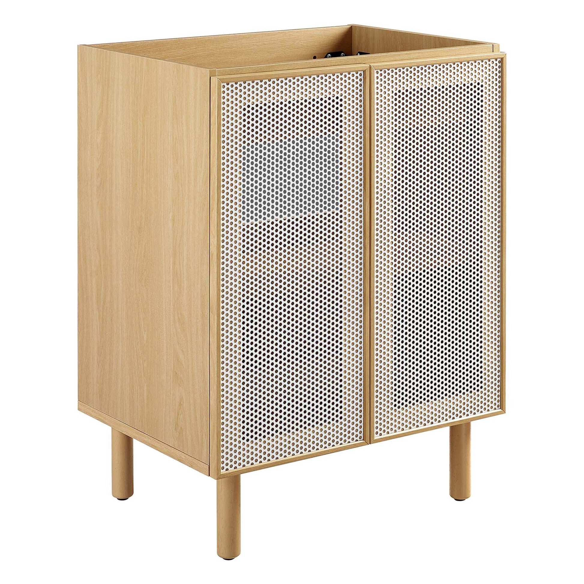 Calla 24" Perforated Metal Bathroom Vanity Cabinet (Sink Basin Not Included) by Modway - Best Buy Furniture
