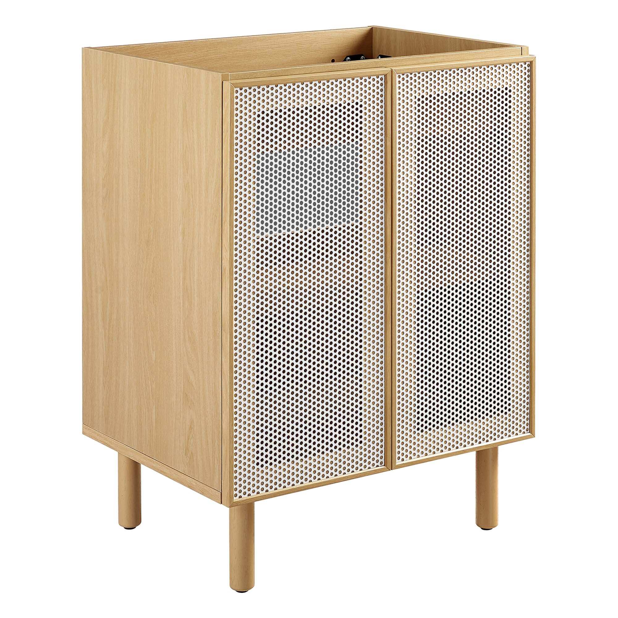 Calla 24" Perforated Metal Bathroom Vanity Cabinet (Sink Basin Not Included) by Modway - Best Buy Furniture