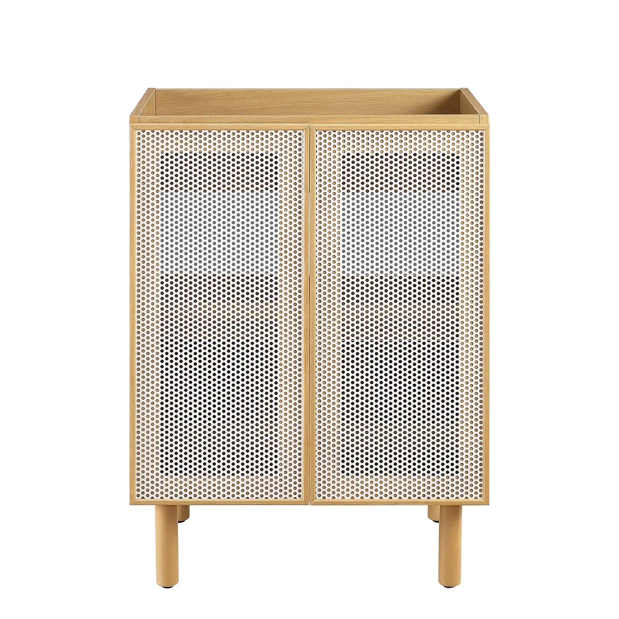 Calla 24" Perforated Metal Bathroom Vanity Cabinet (Sink Basin Not Included) by Modway - Best Buy Furniture