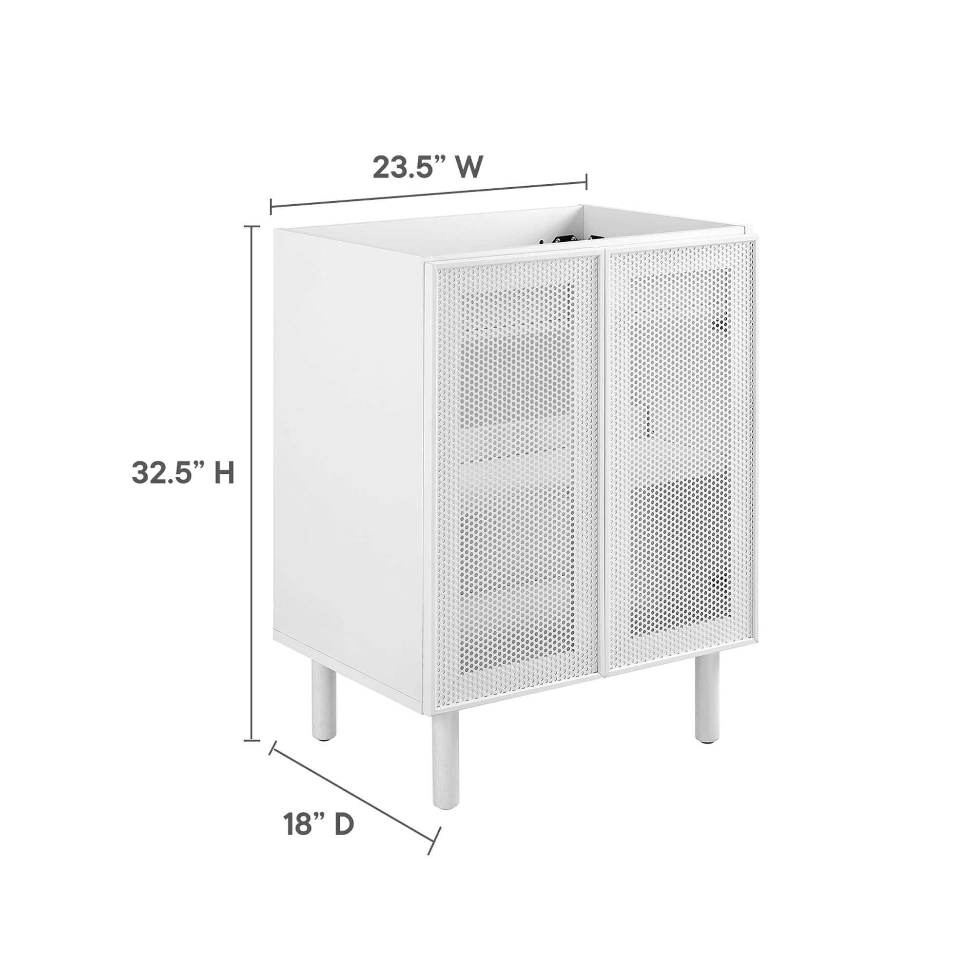 Calla 24" Perforated Metal Bathroom Vanity Cabinet (Sink Basin Not Included) by Modway - Best Buy Furniture