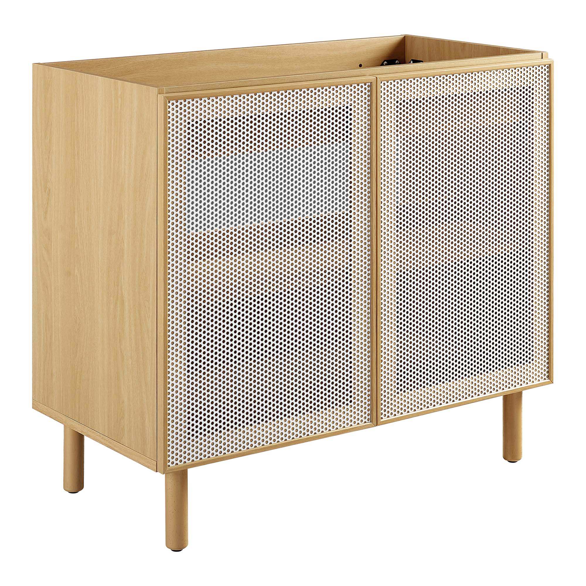 Calla 36" Perforated Metal Bathroom Vanity Cabinet (Sink Basin Not Included) by Modway - Best Buy Furniture