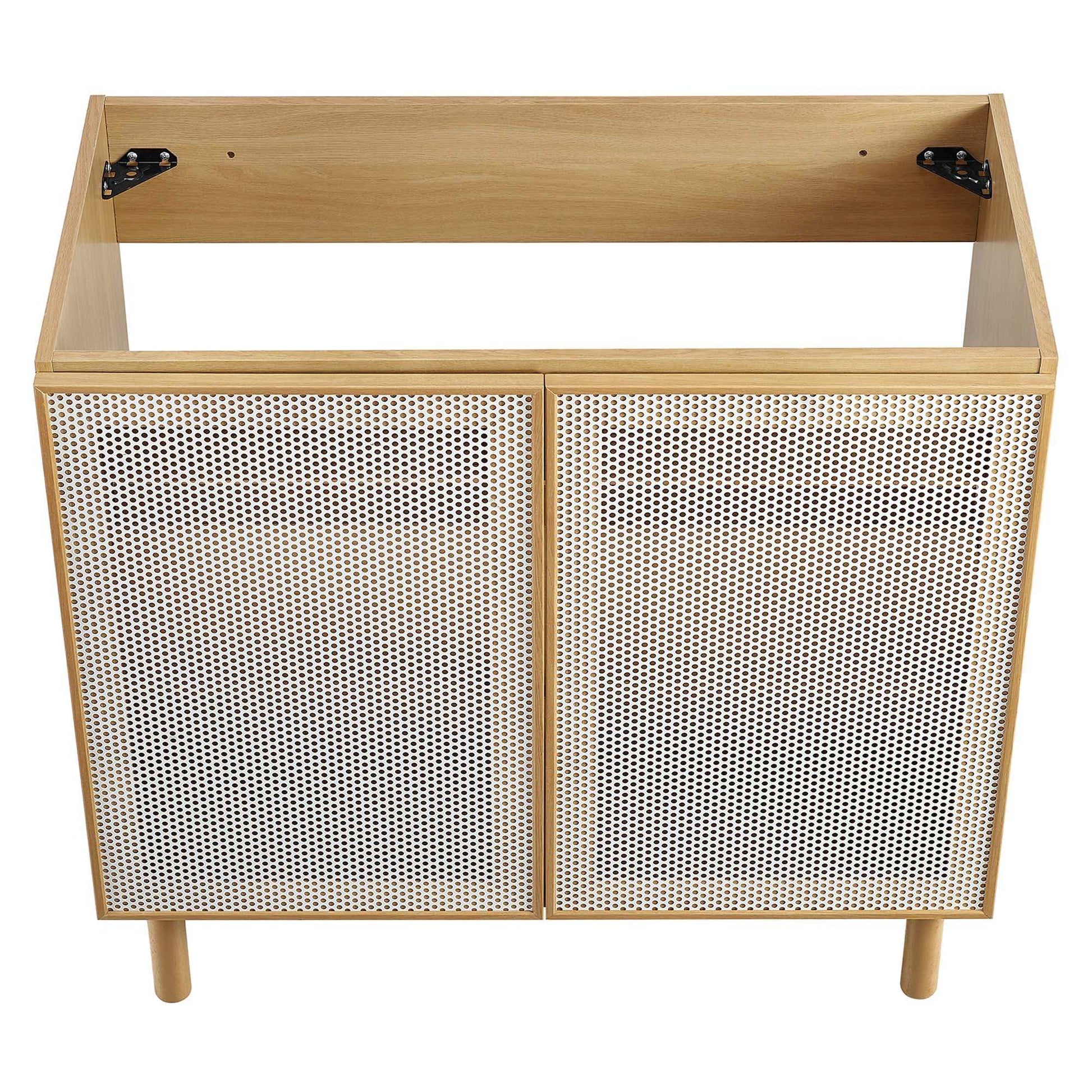 Calla 36" Perforated Metal Bathroom Vanity Cabinet (Sink Basin Not Included) by Modway - Best Buy Furniture