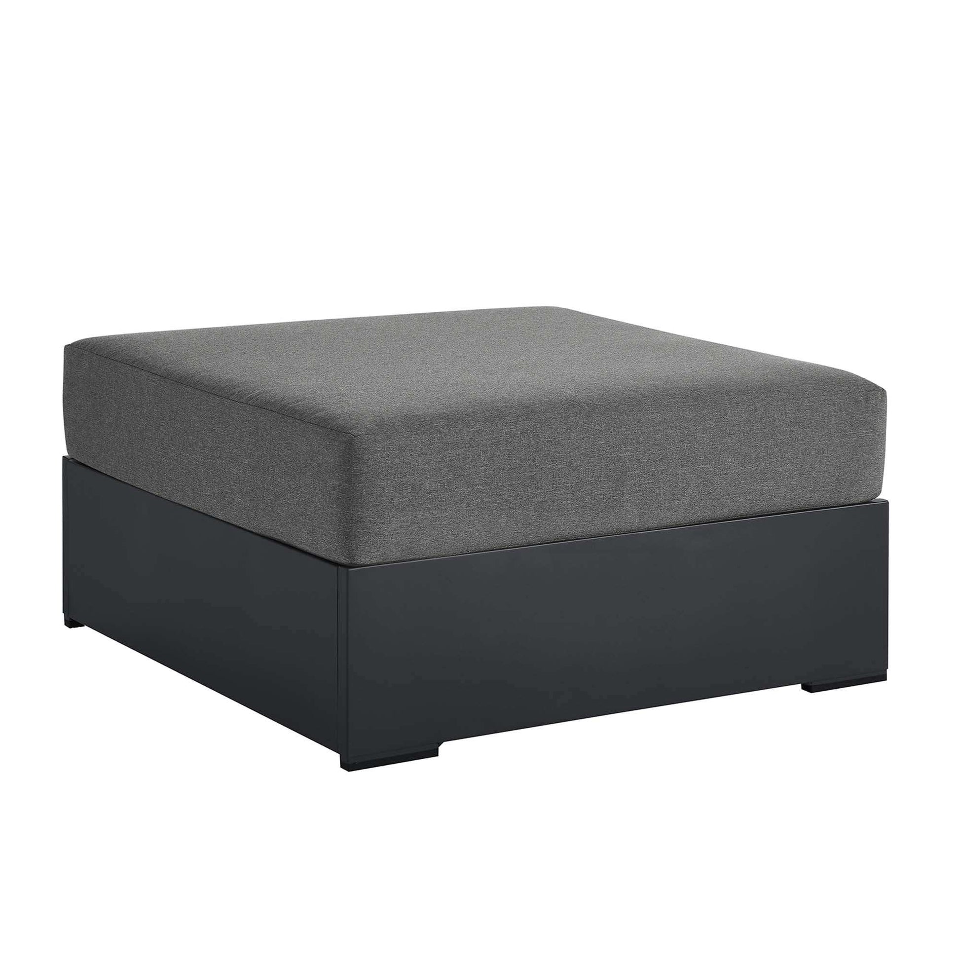 Tahoe Outdoor Patio Powder-Coated Aluminum Ottoman by Modway - Best Buy Furniture