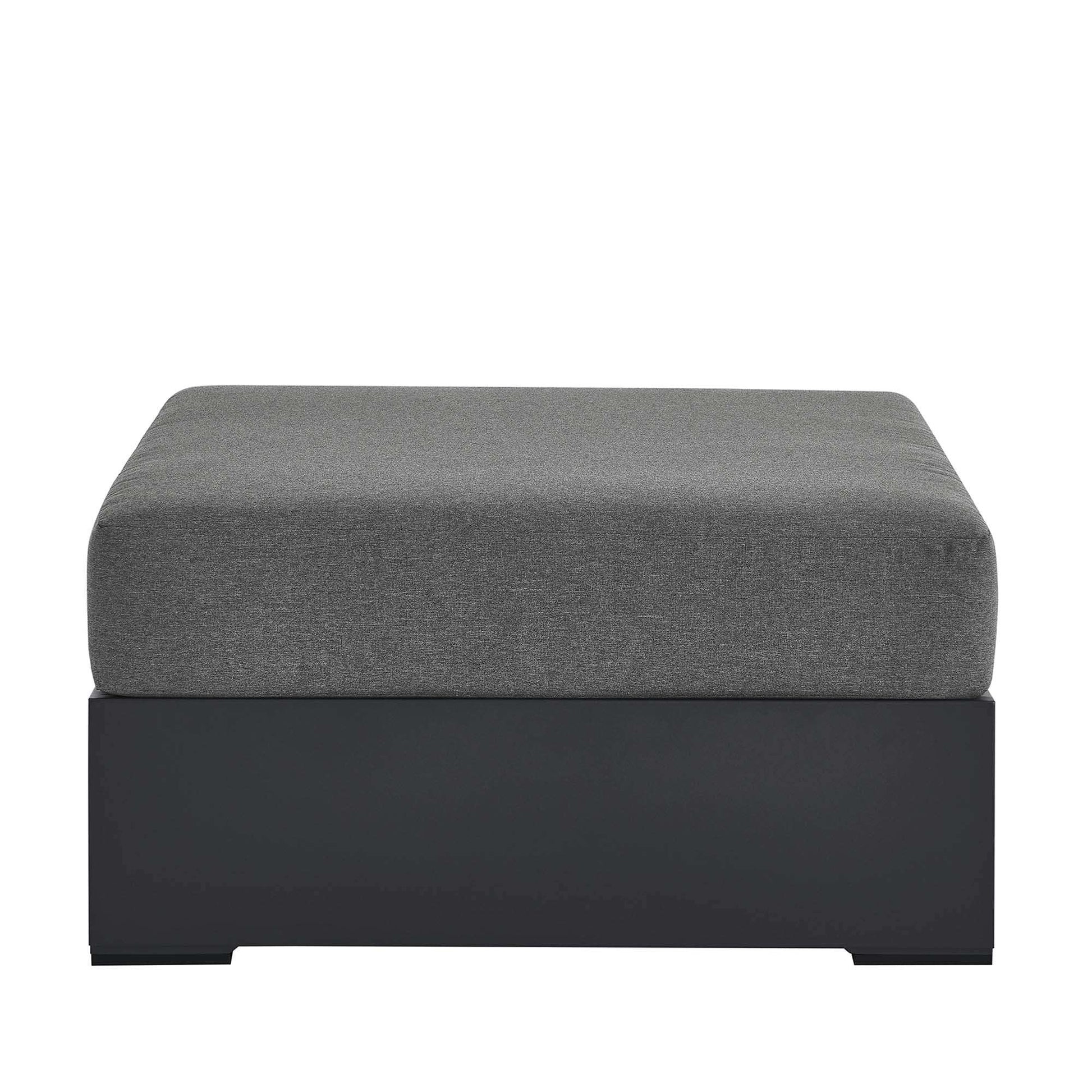 Tahoe Outdoor Patio Powder-Coated Aluminum Ottoman by Modway - Best Buy Furniture
