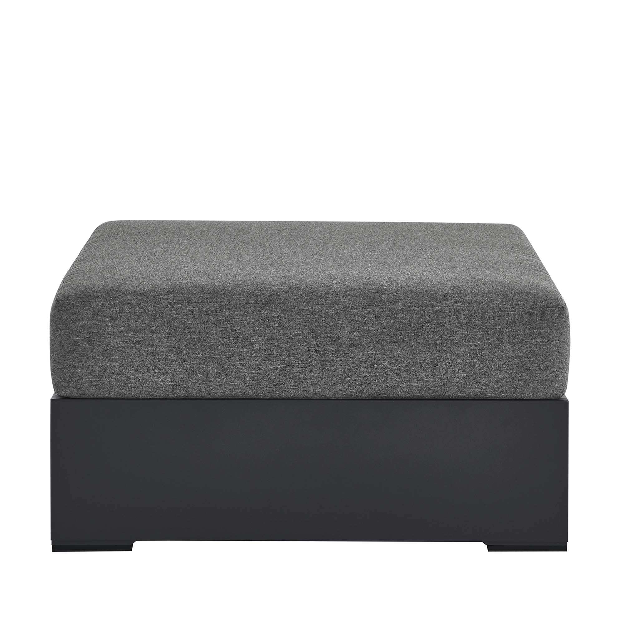 Tahoe Outdoor Patio Powder-Coated Aluminum Ottoman by Modway - Best Buy Furniture