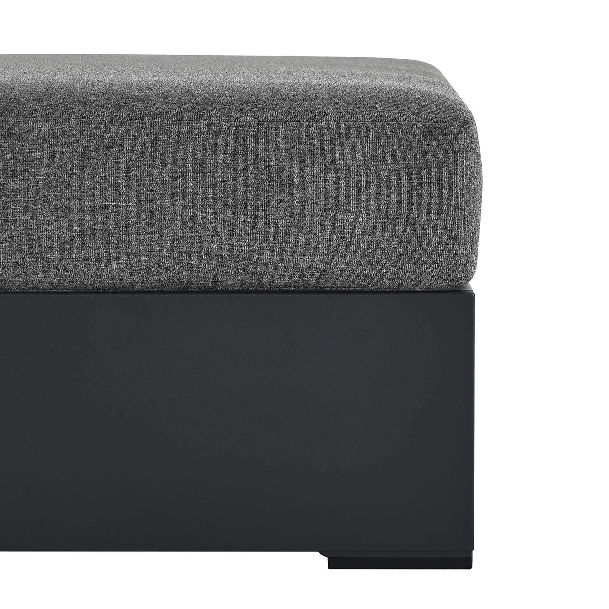 Tahoe Outdoor Patio Powder-Coated Aluminum Ottoman by Modway - Best Buy Furniture