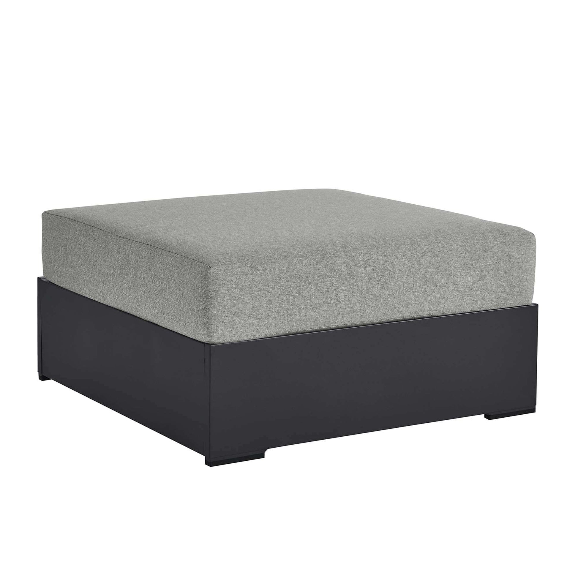 Tahoe Outdoor Patio Powder-Coated Aluminum Ottoman by Modway - Best Buy Furniture