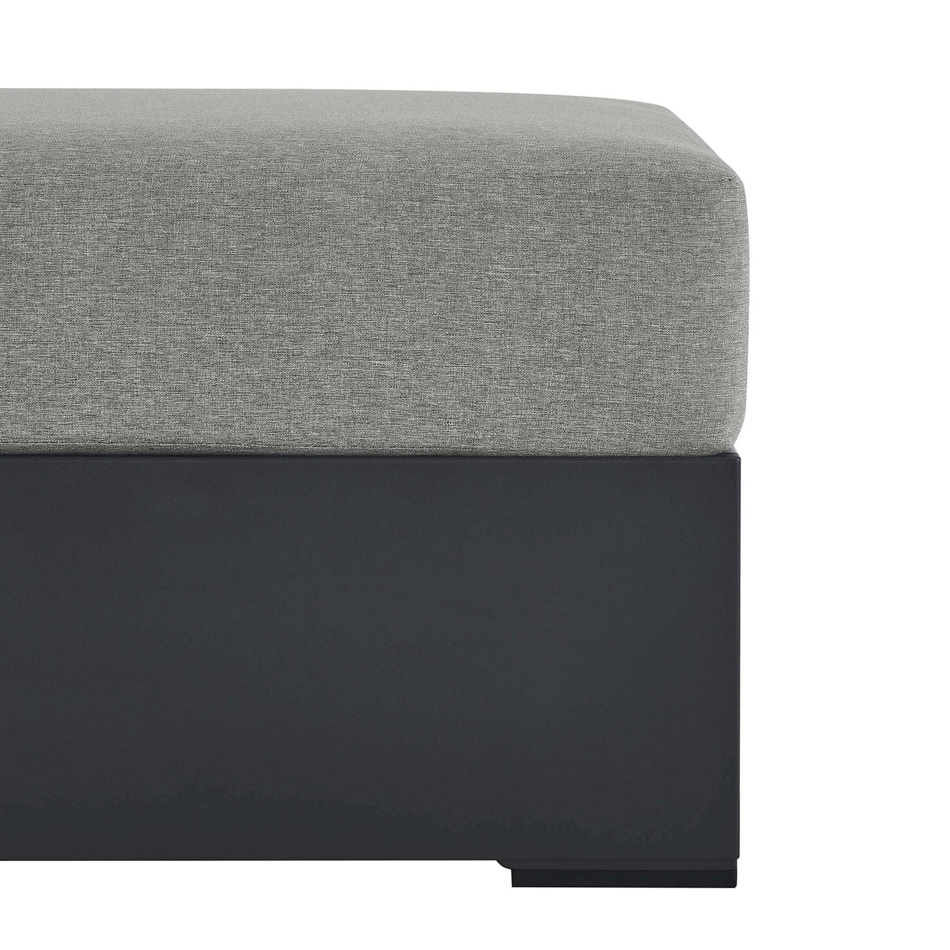 Tahoe Outdoor Patio Powder-Coated Aluminum Ottoman by Modway - Best Buy Furniture
