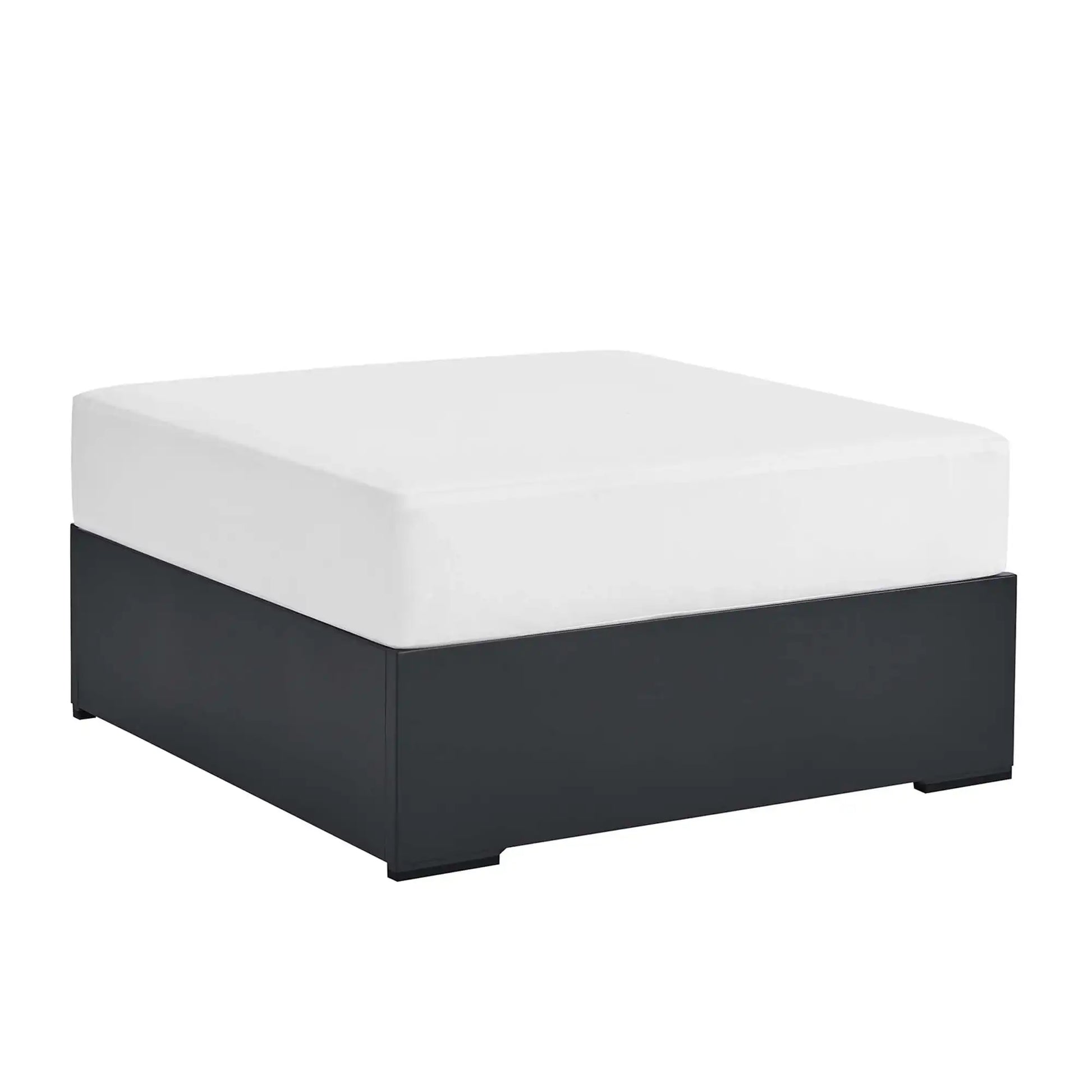 Tahoe Outdoor Patio Powder-Coated Aluminum Ottoman by Modway - Best Buy Furniture
