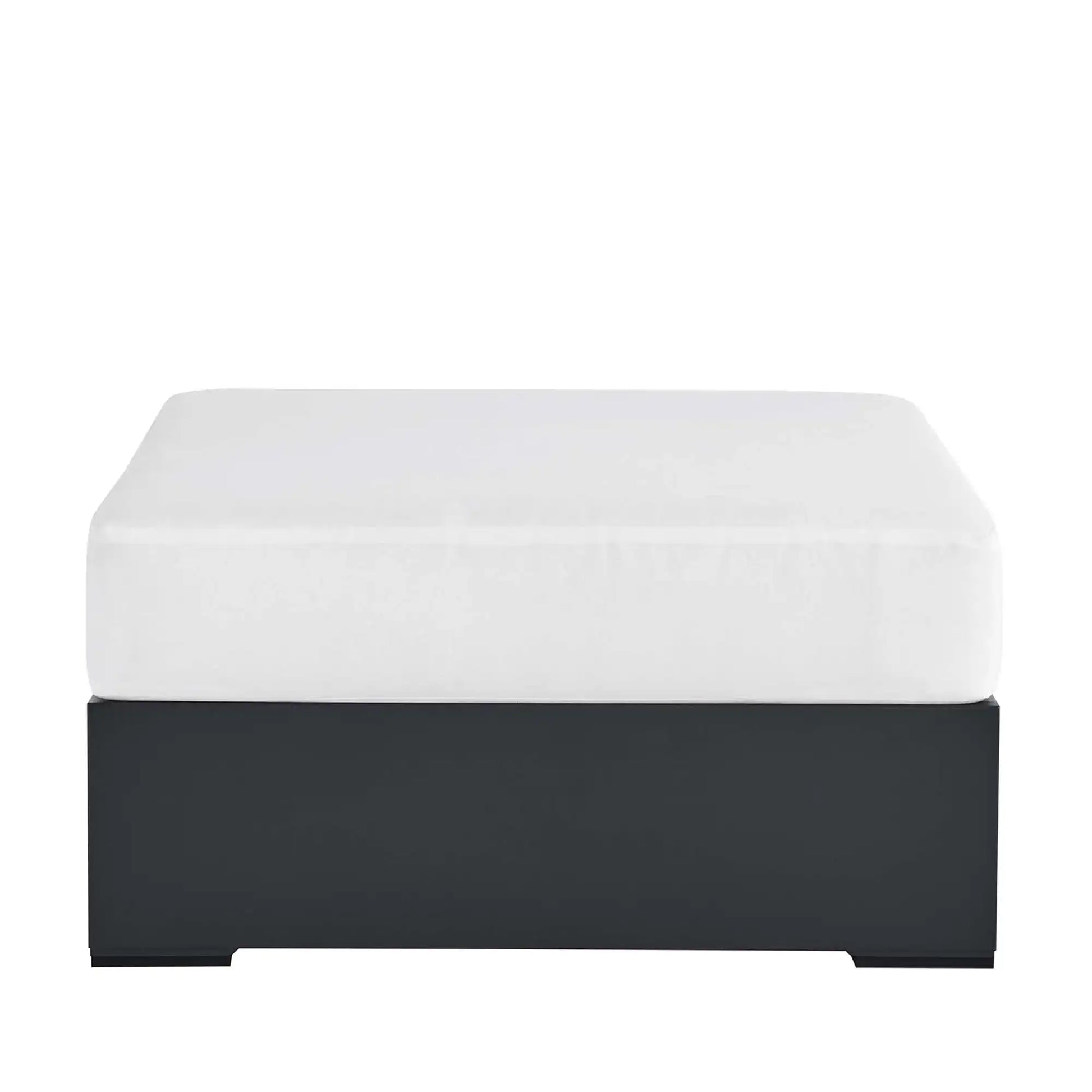 Tahoe Outdoor Patio Powder-Coated Aluminum Ottoman by Modway - Best Buy Furniture
