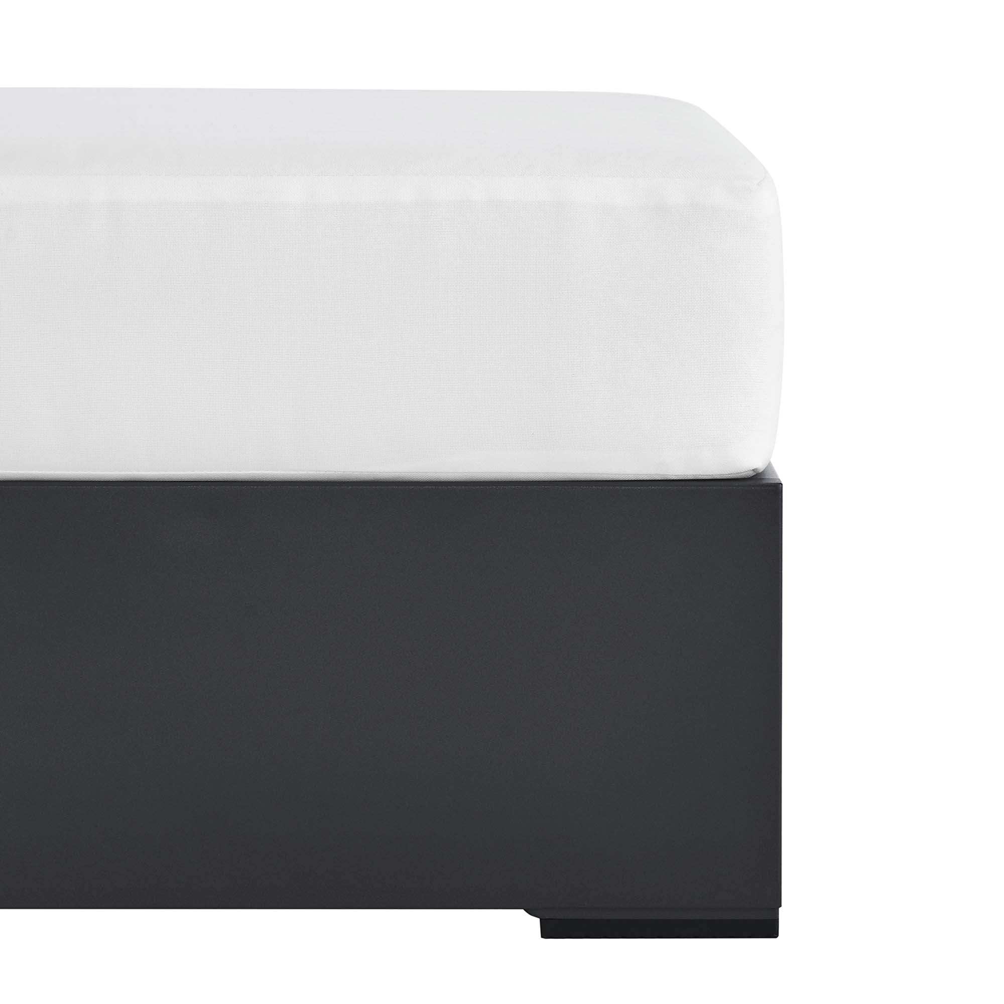 Tahoe Outdoor Patio Powder-Coated Aluminum Ottoman by Modway - Best Buy Furniture