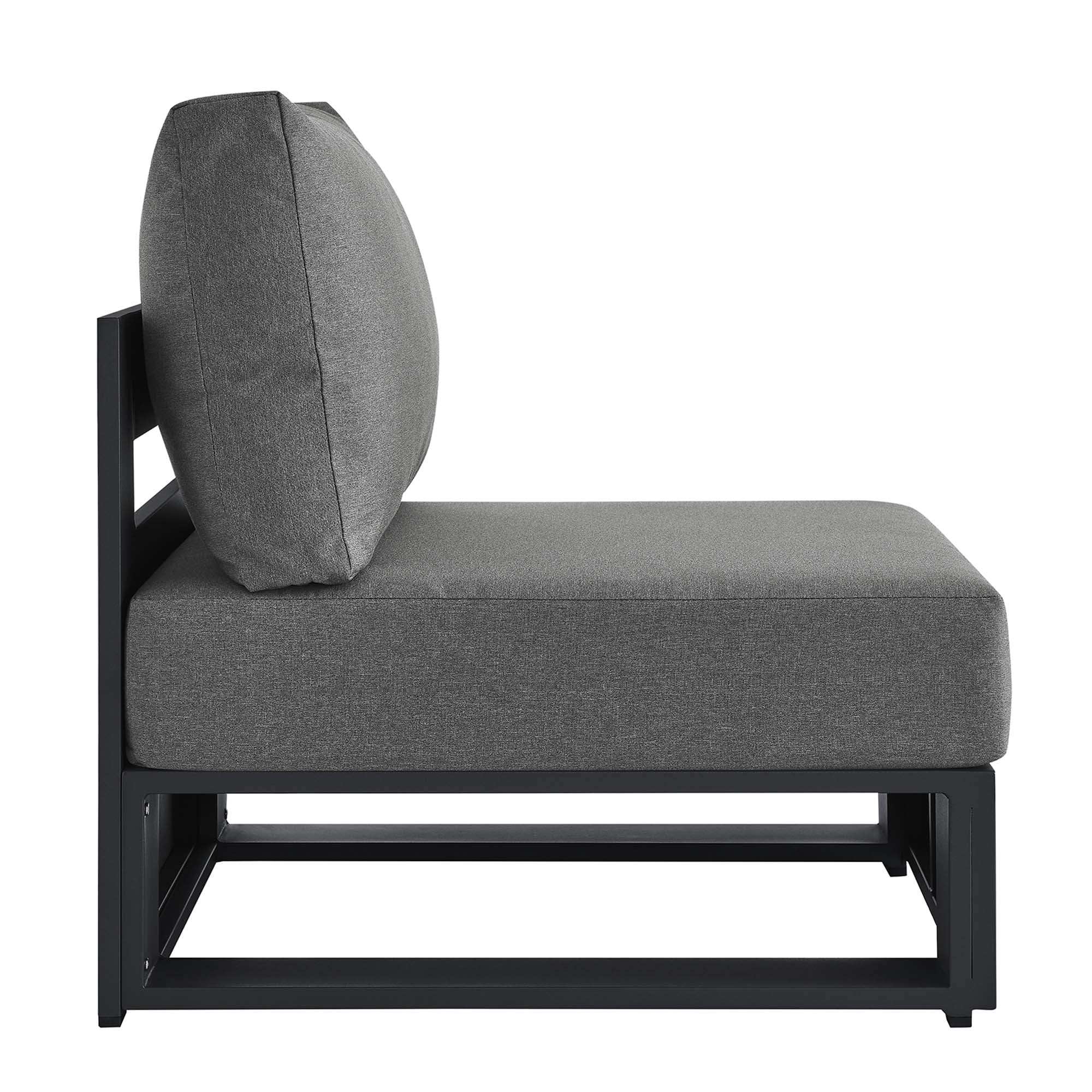 Tahoe Outdoor Patio Powder-Coated Aluminum Modular Armless Chair by Modway - Best Buy Furniture
