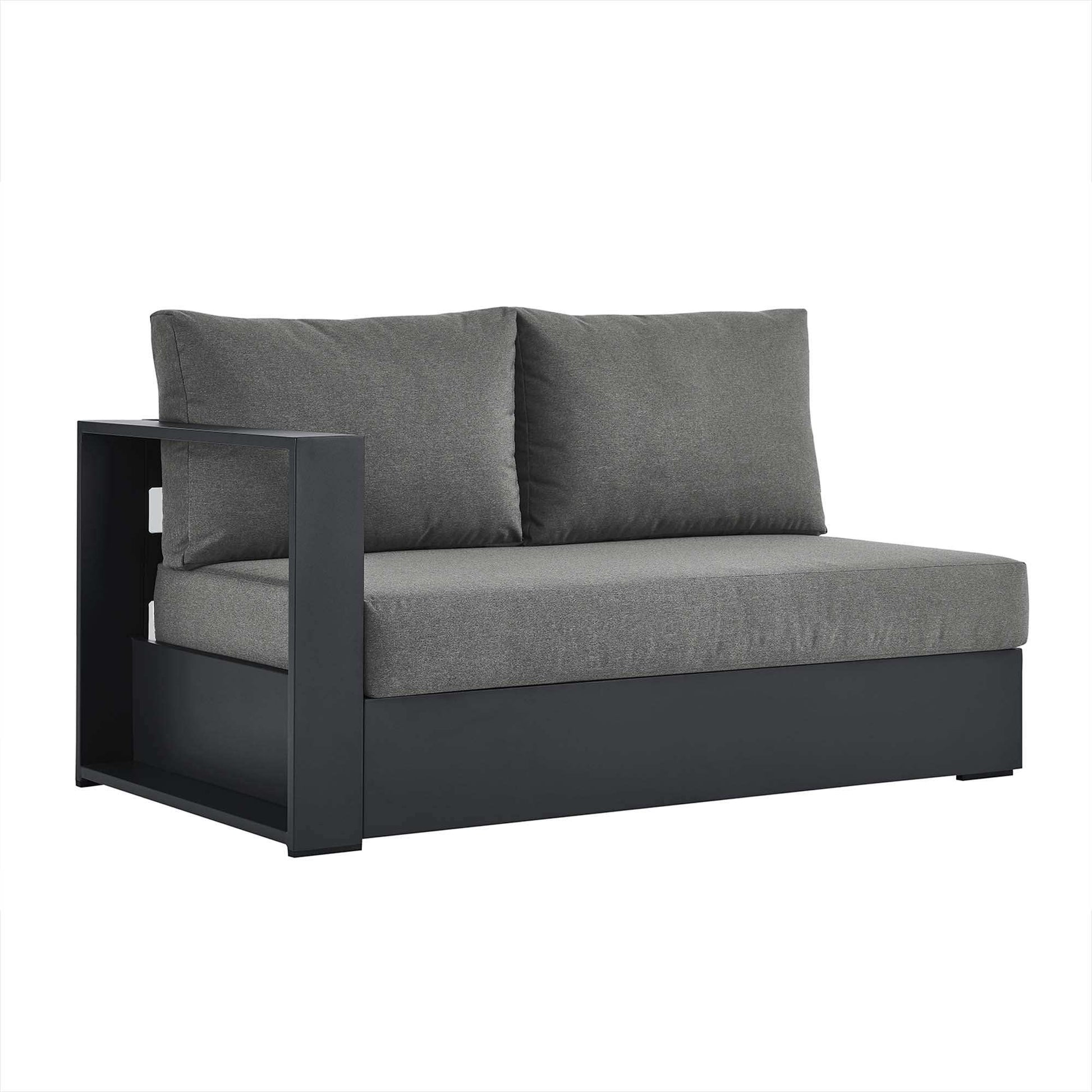 Tahoe Outdoor Patio Powder-Coated Aluminum Modular Left-Facing Loveseat by Modway - Best Buy Furniture
