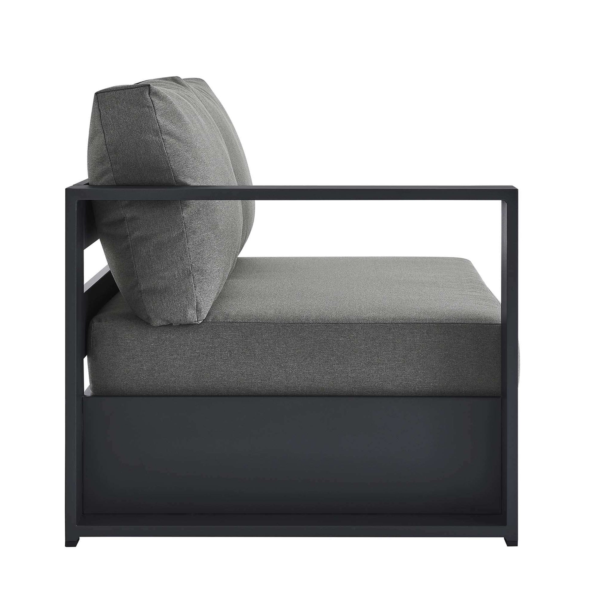 Tahoe Outdoor Patio Powder-Coated Aluminum Modular Left-Facing Loveseat by Modway - Best Buy Furniture
