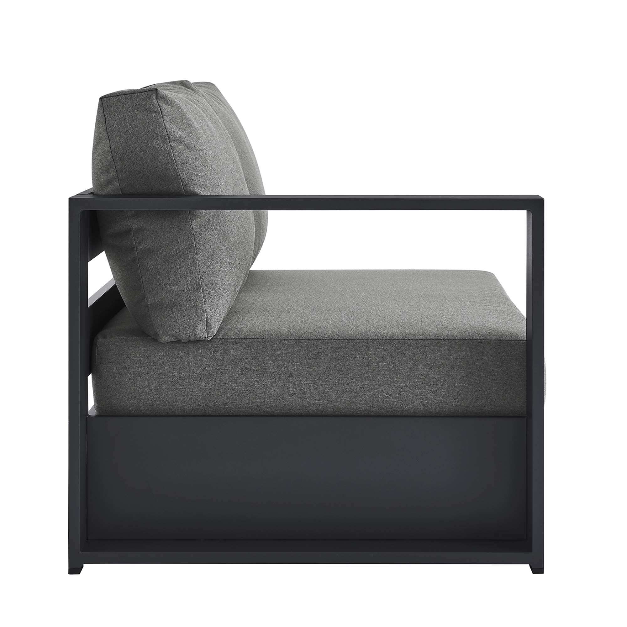Tahoe Outdoor Patio Powder-Coated Aluminum Modular Left-Facing Loveseat by Modway - Best Buy Furniture