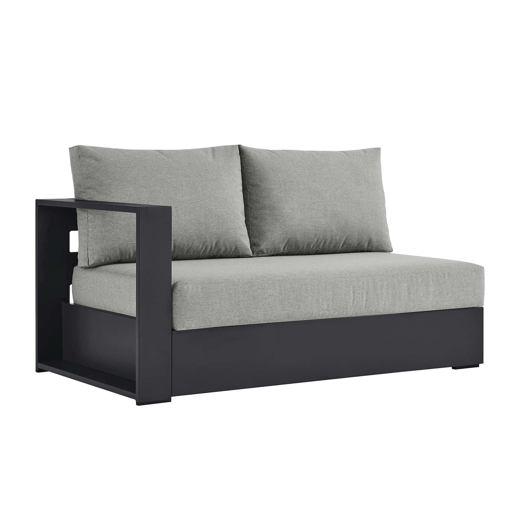 Tahoe Outdoor Patio Powder-Coated Aluminum Modular Left-Facing Loveseat by Modway - Best Buy Furniture