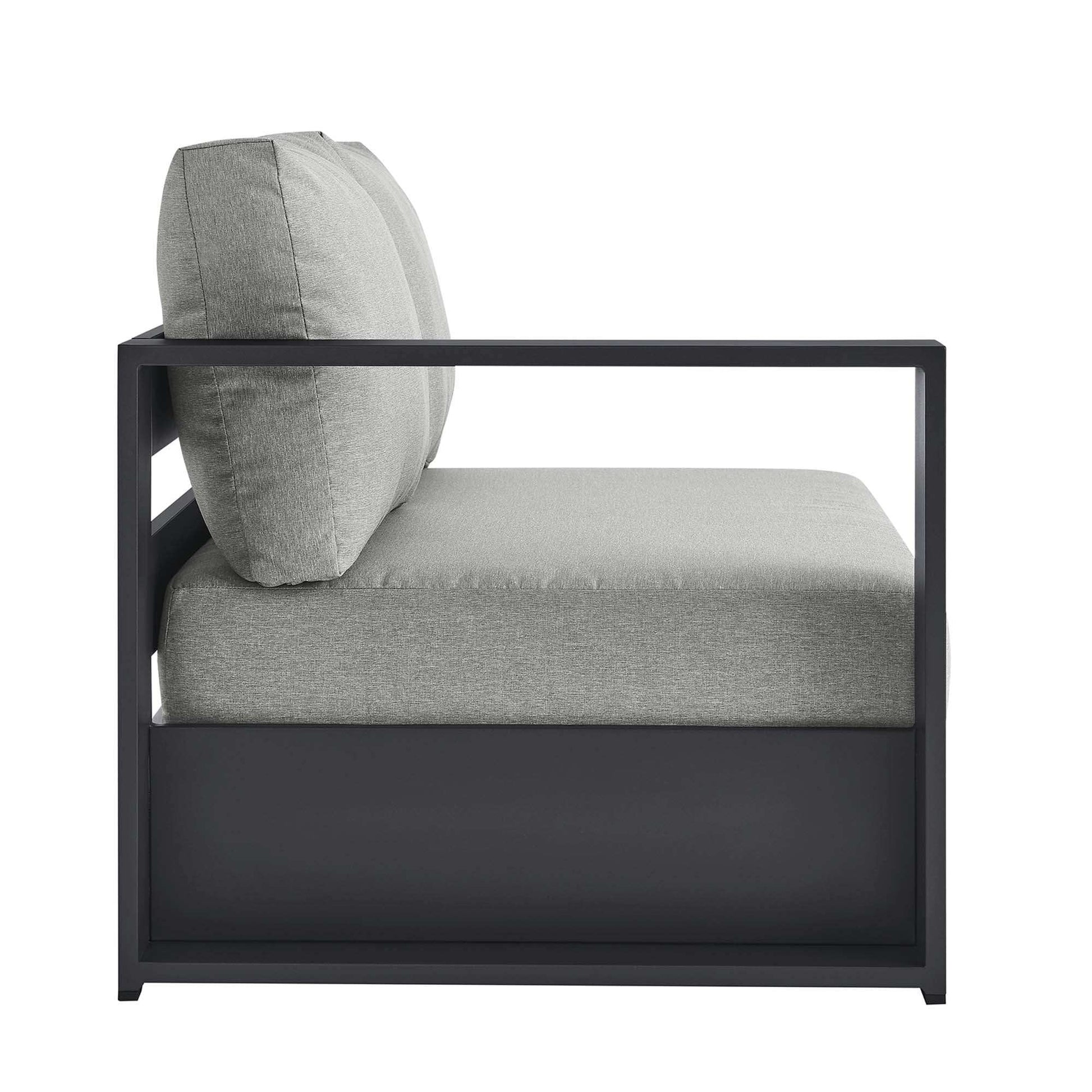 Tahoe Outdoor Patio Powder-Coated Aluminum Modular Left-Facing Loveseat by Modway - Best Buy Furniture