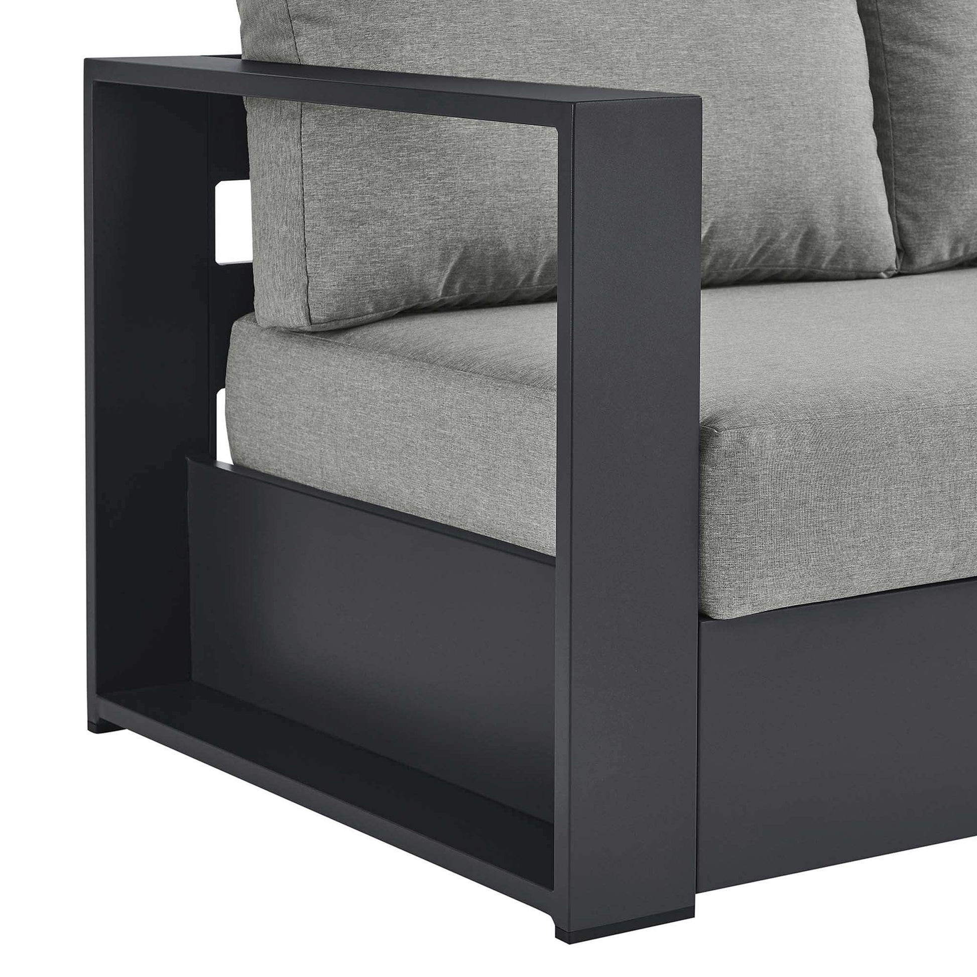 Tahoe Outdoor Patio Powder-Coated Aluminum Modular Left-Facing Loveseat by Modway - Best Buy Furniture
