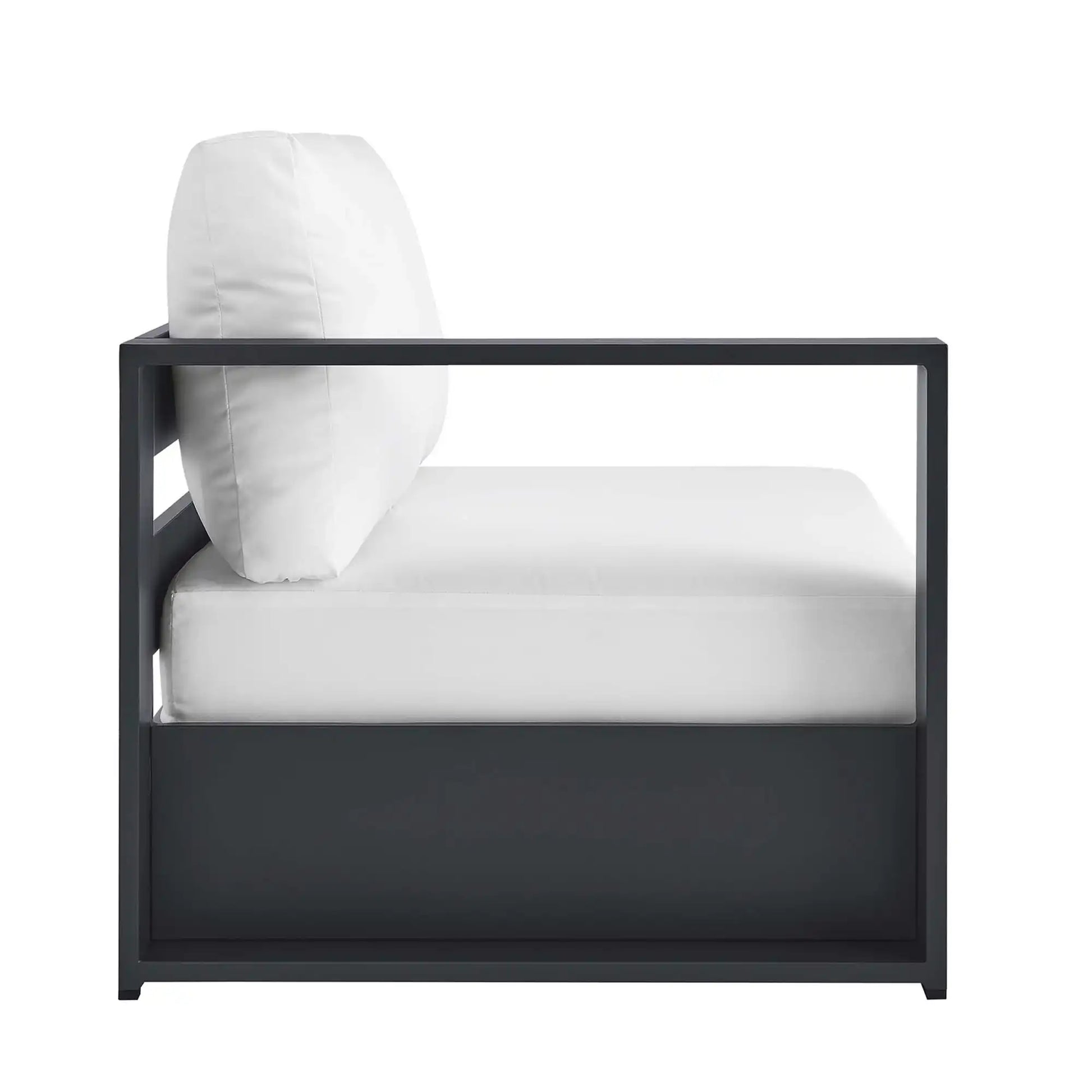 Tahoe Outdoor Patio Powder-Coated Aluminum Modular Left-Facing Loveseat by Modway - Best Buy Furniture