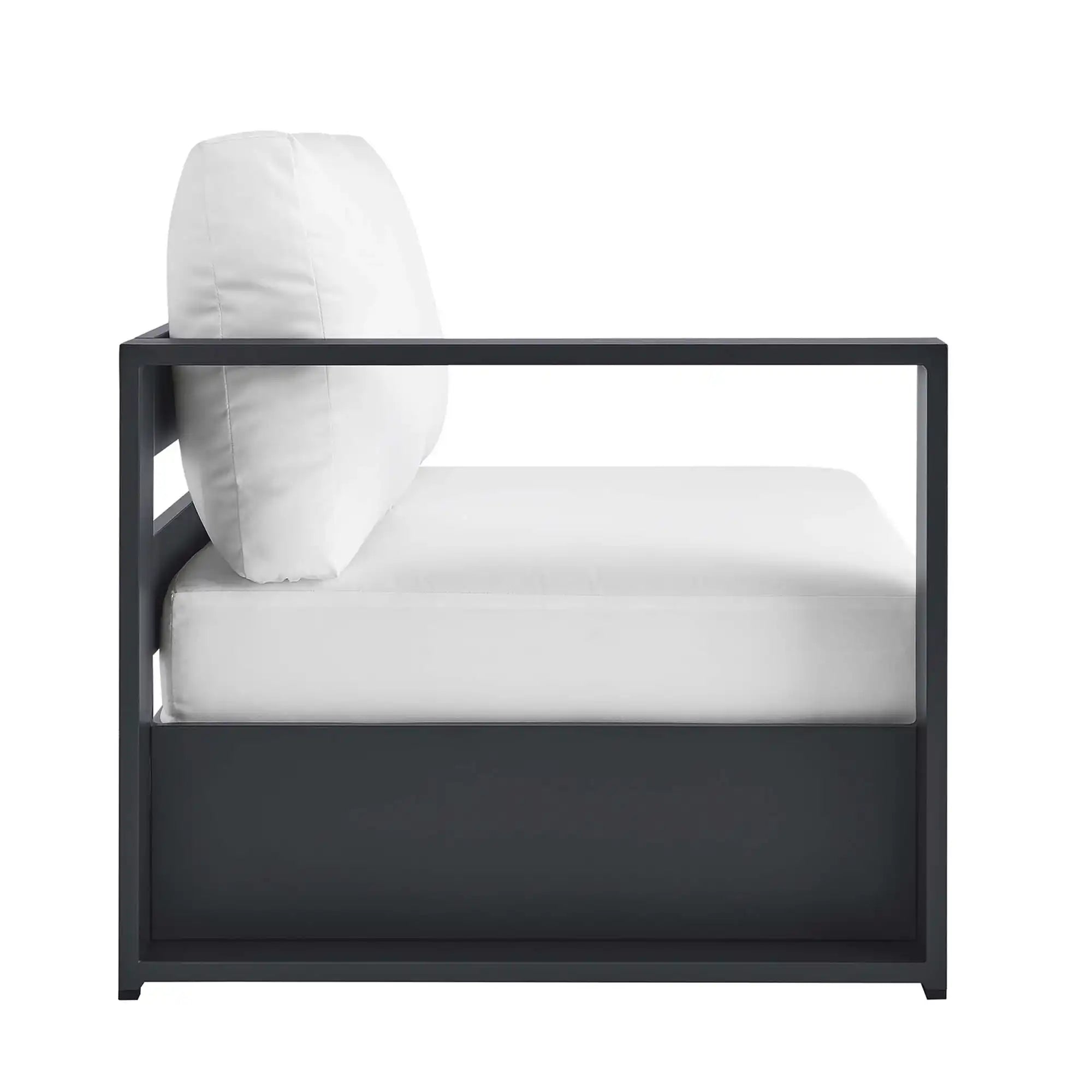 Tahoe Outdoor Patio Powder-Coated Aluminum Modular Left-Facing Loveseat by Modway - Best Buy Furniture