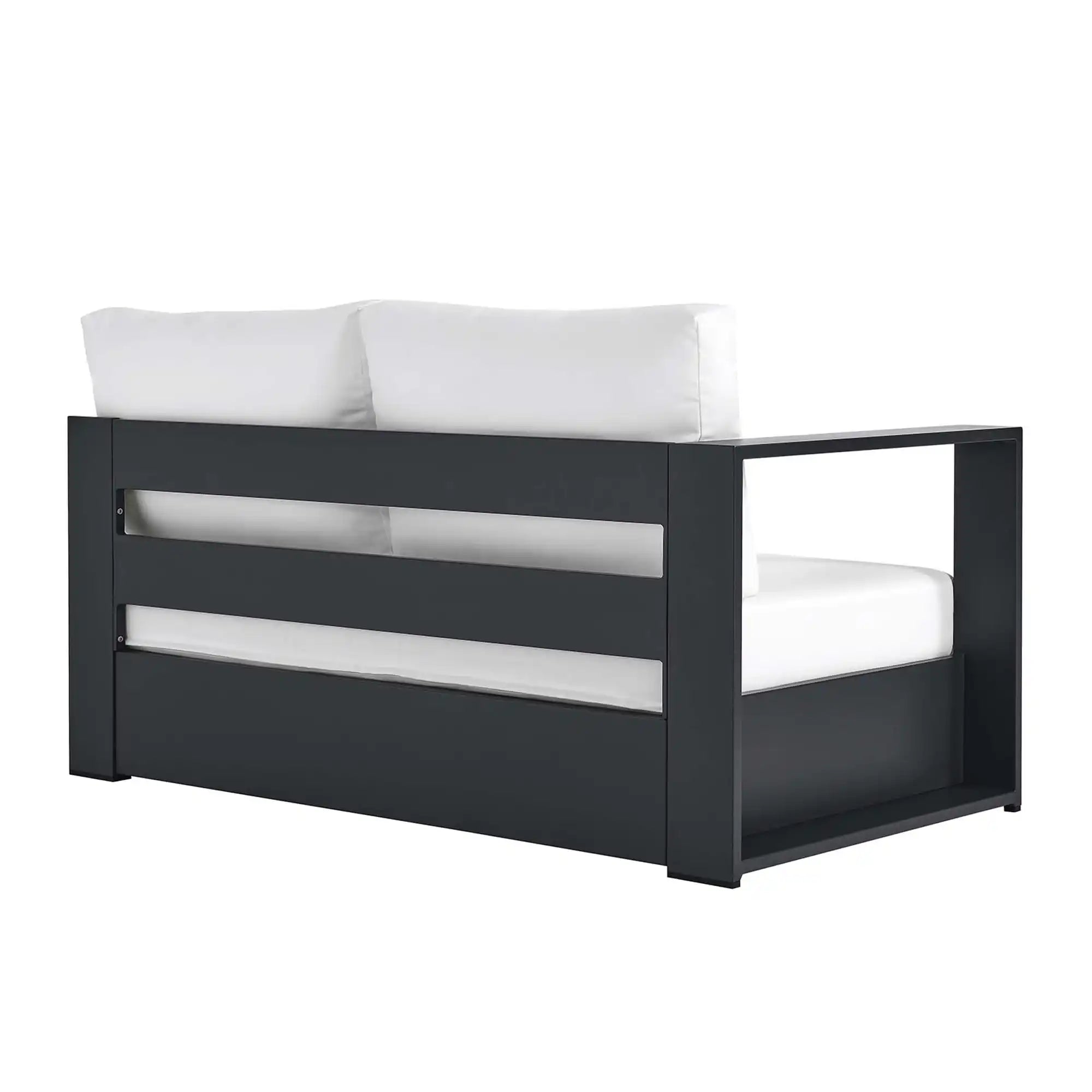 Tahoe Outdoor Patio Powder-Coated Aluminum Modular Left-Facing Loveseat by Modway - Best Buy Furniture