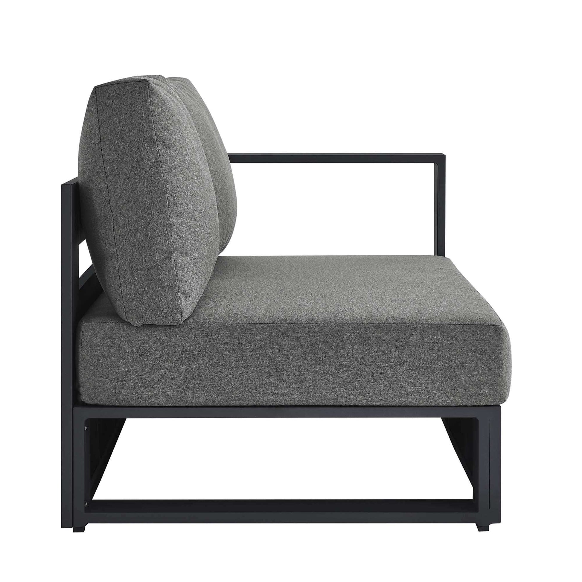Tahoe Outdoor Patio Powder-Coated Aluminum Modular Right-Facing Loveseat by Modway - Best Buy Furniture